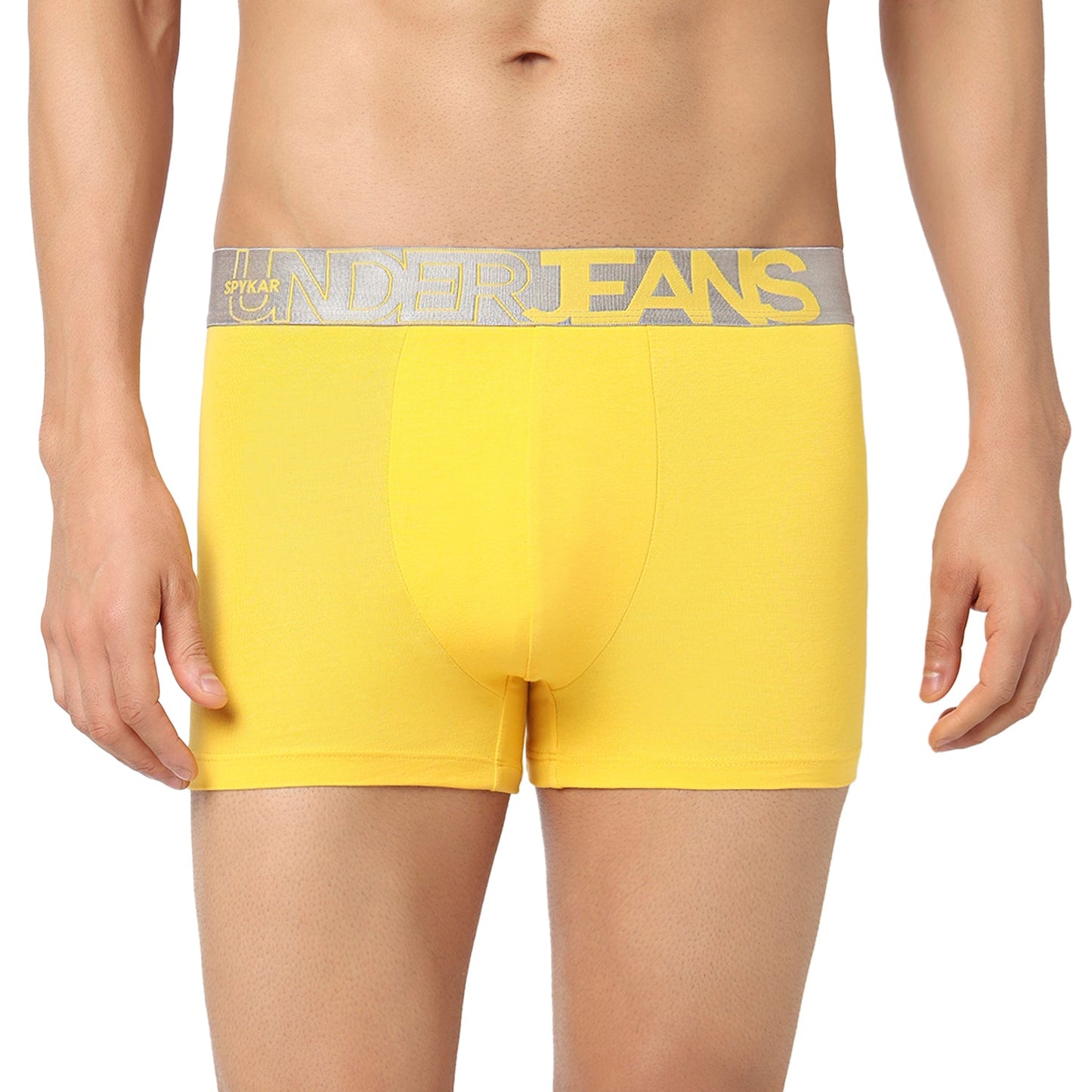 Underjeans Pack Of 3 Cotton Blend Solid Mid-Rise Trunks