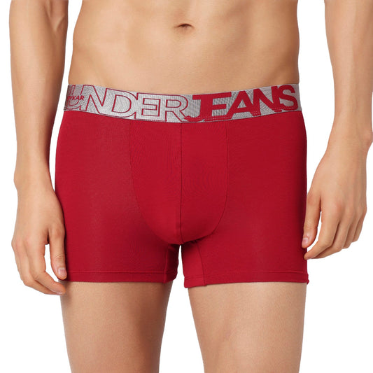 Underjeans Bright Brick Cotton Blend Trunks