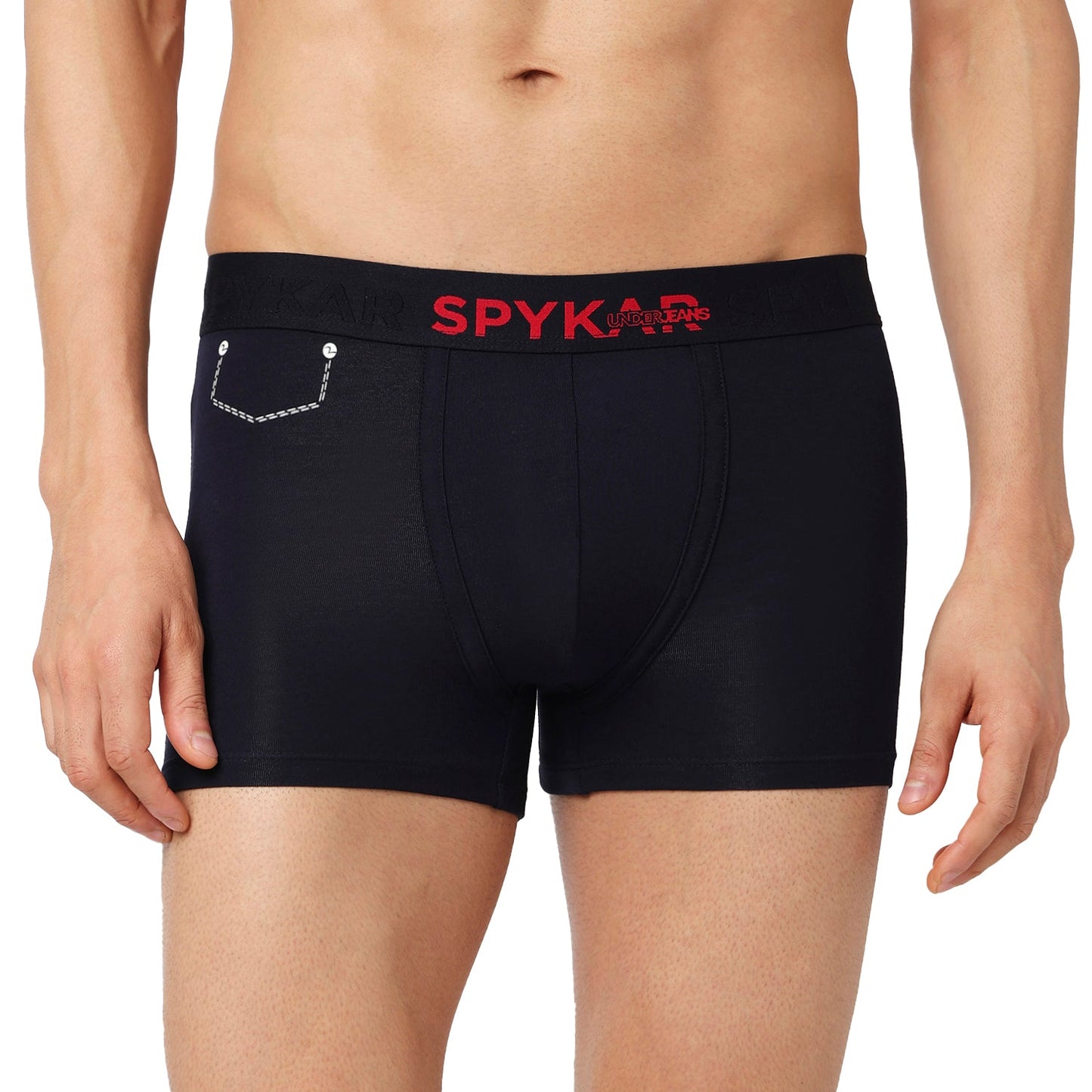Underjeans Pack Of 3 Cotton Blend Solid Mid-Rise Trunks