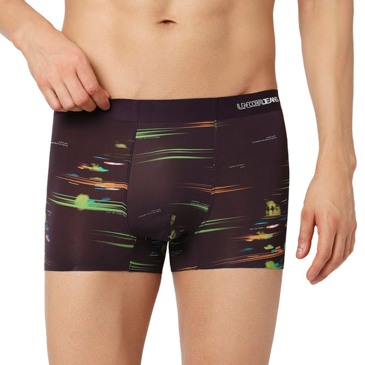 Underjeans Coffee Brown Nylon Blend Trunks
