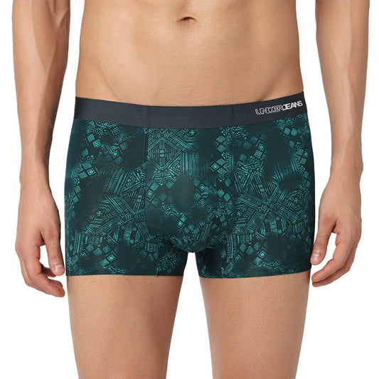 Underjeans Teal Green Nylon Blend Trunks