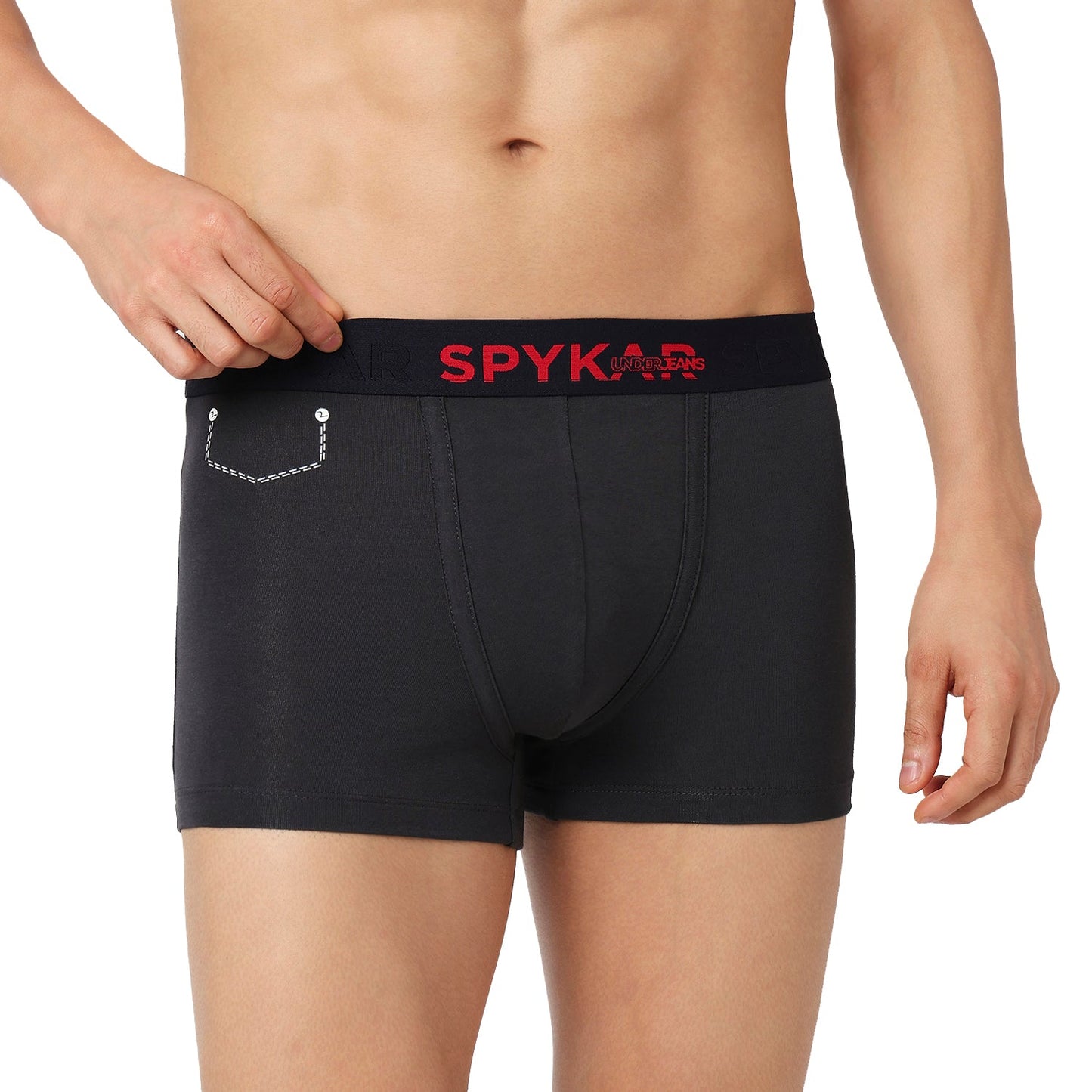 Underjeans Pack Of 2 Cotton Blend Solid Mid-Rise Trunks