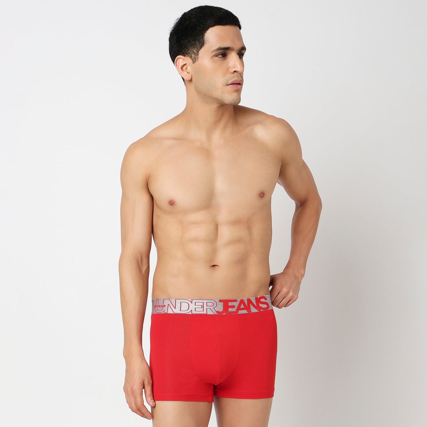 Underjeans Pack Of 2 Cotton Blend Solid Mid-Rise Trunks