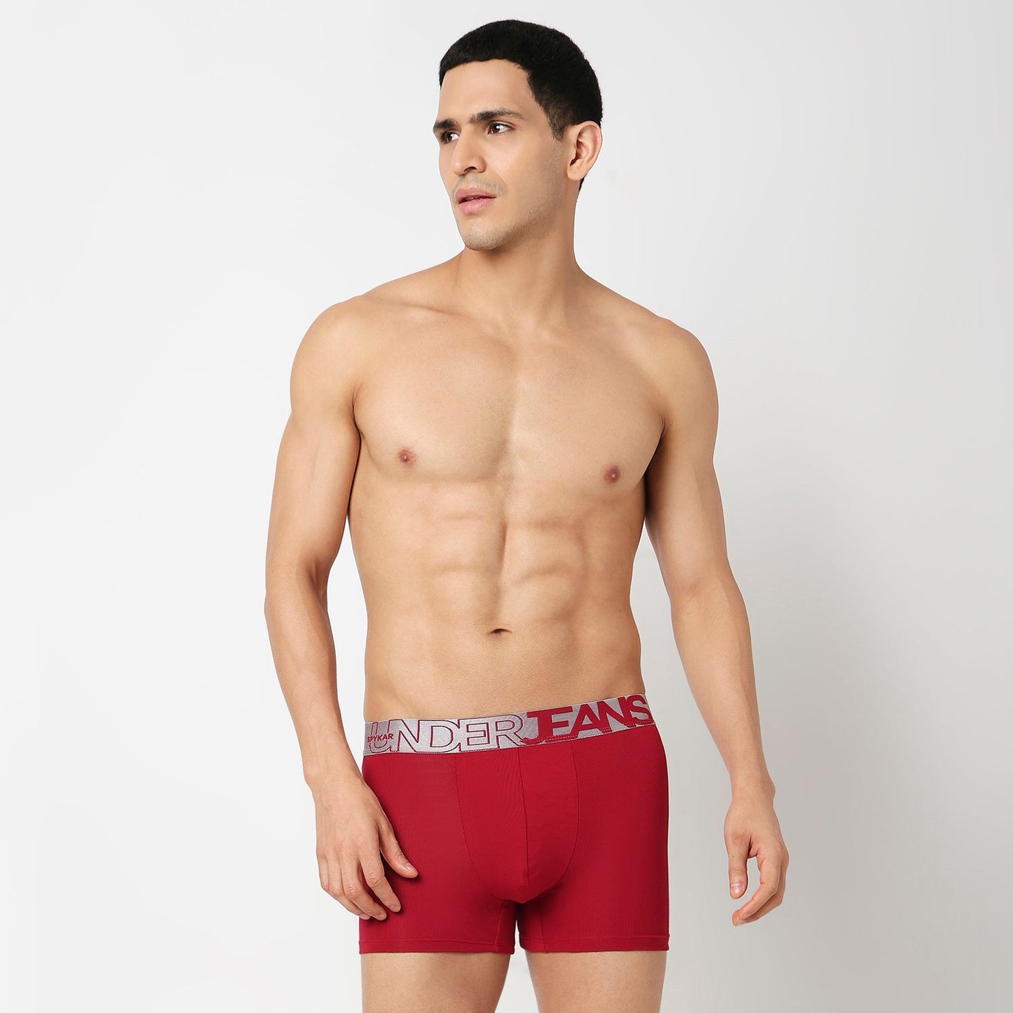 Underjeans Bright Brick Cotton Blend Trunks