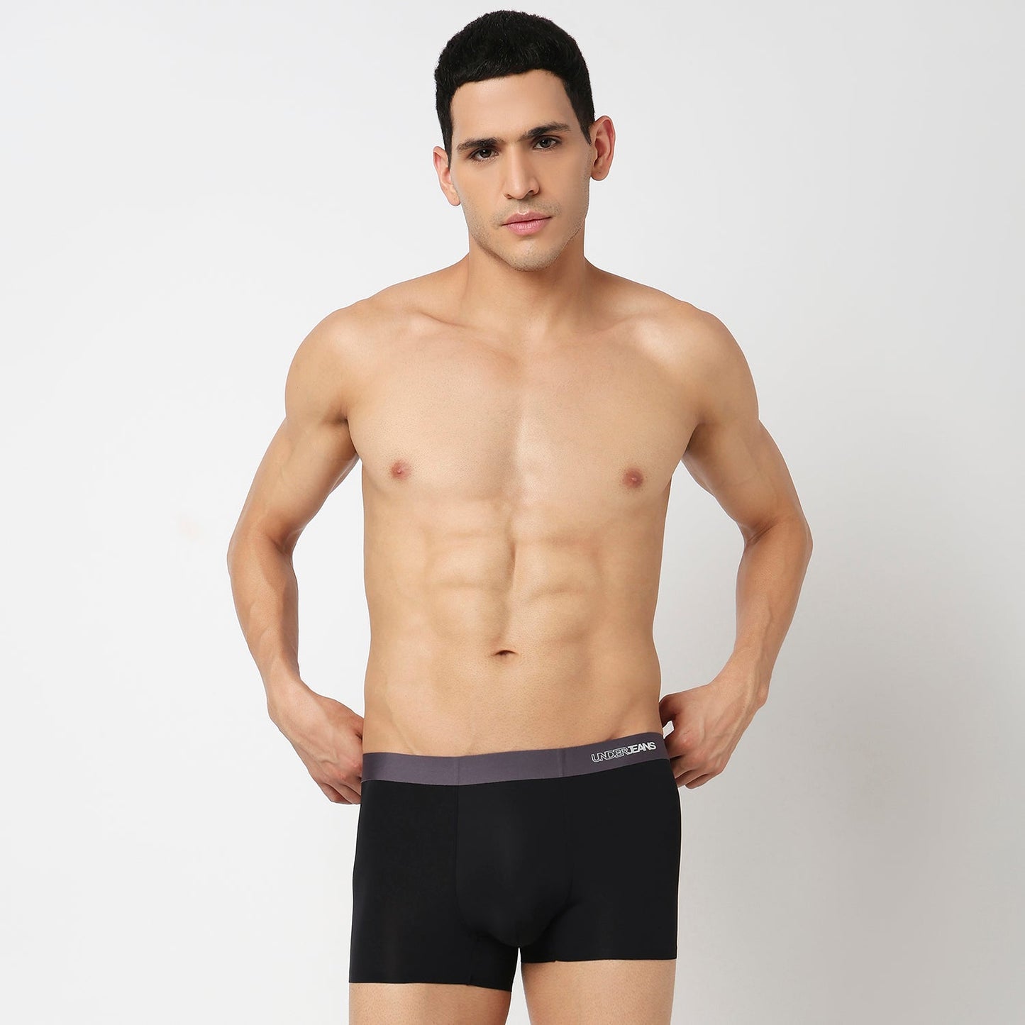 Underjeans Black Nylon Blend Trunks