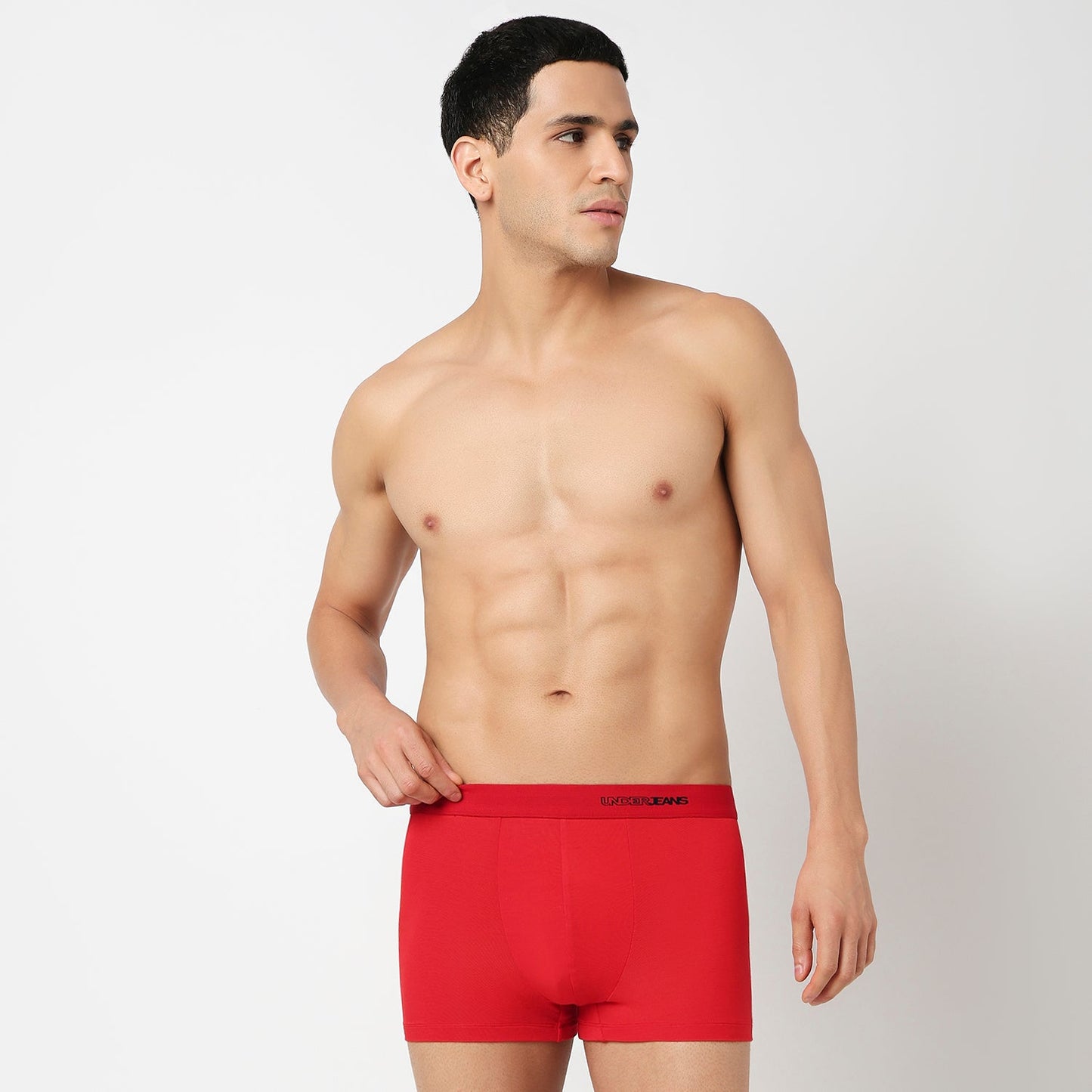 Underjeans Pack Of 3 Modal Blend Solid Mid-Rise Trunks