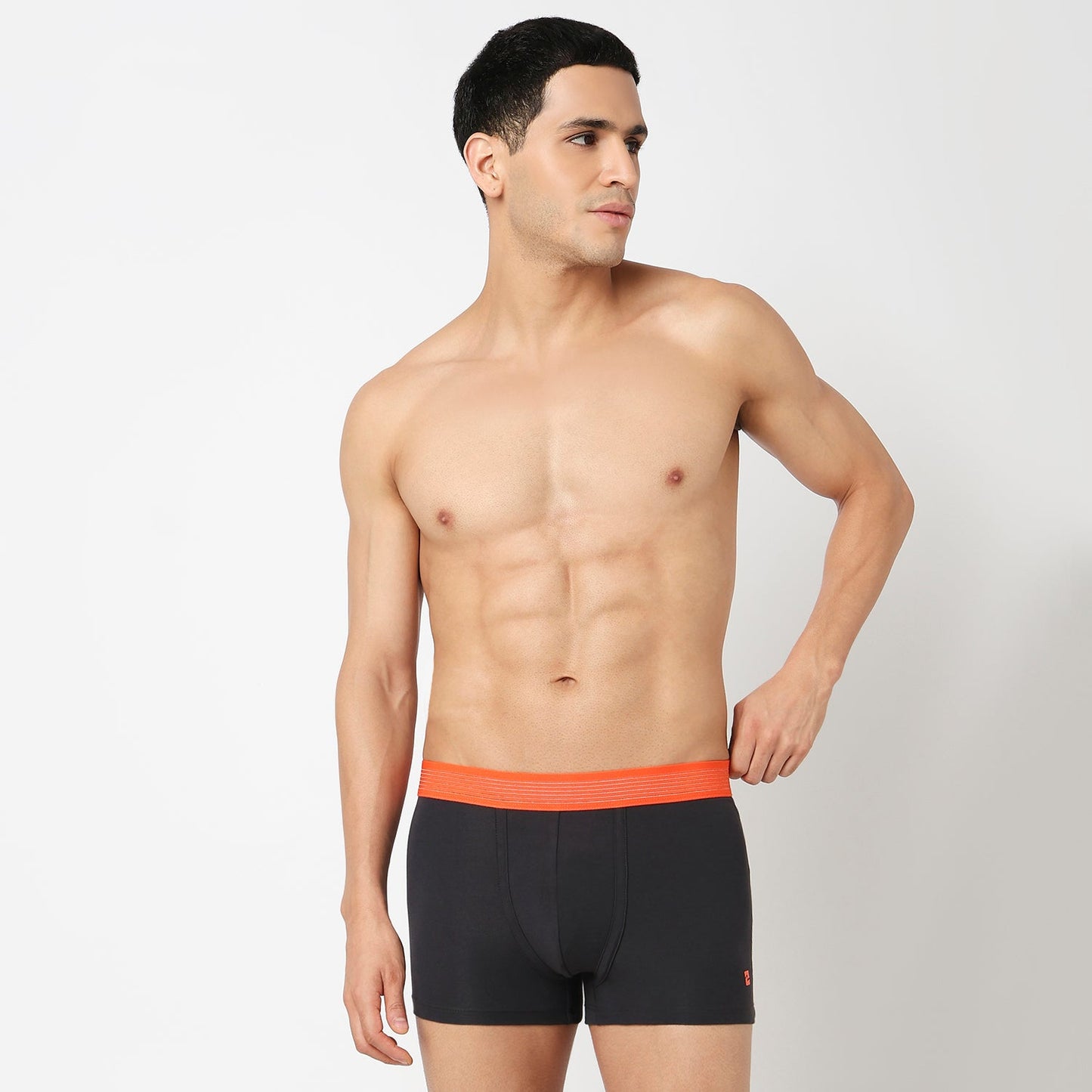 Underjeans Pack Of 2 Cotton Blend Solid Mid-Rise Trunks
