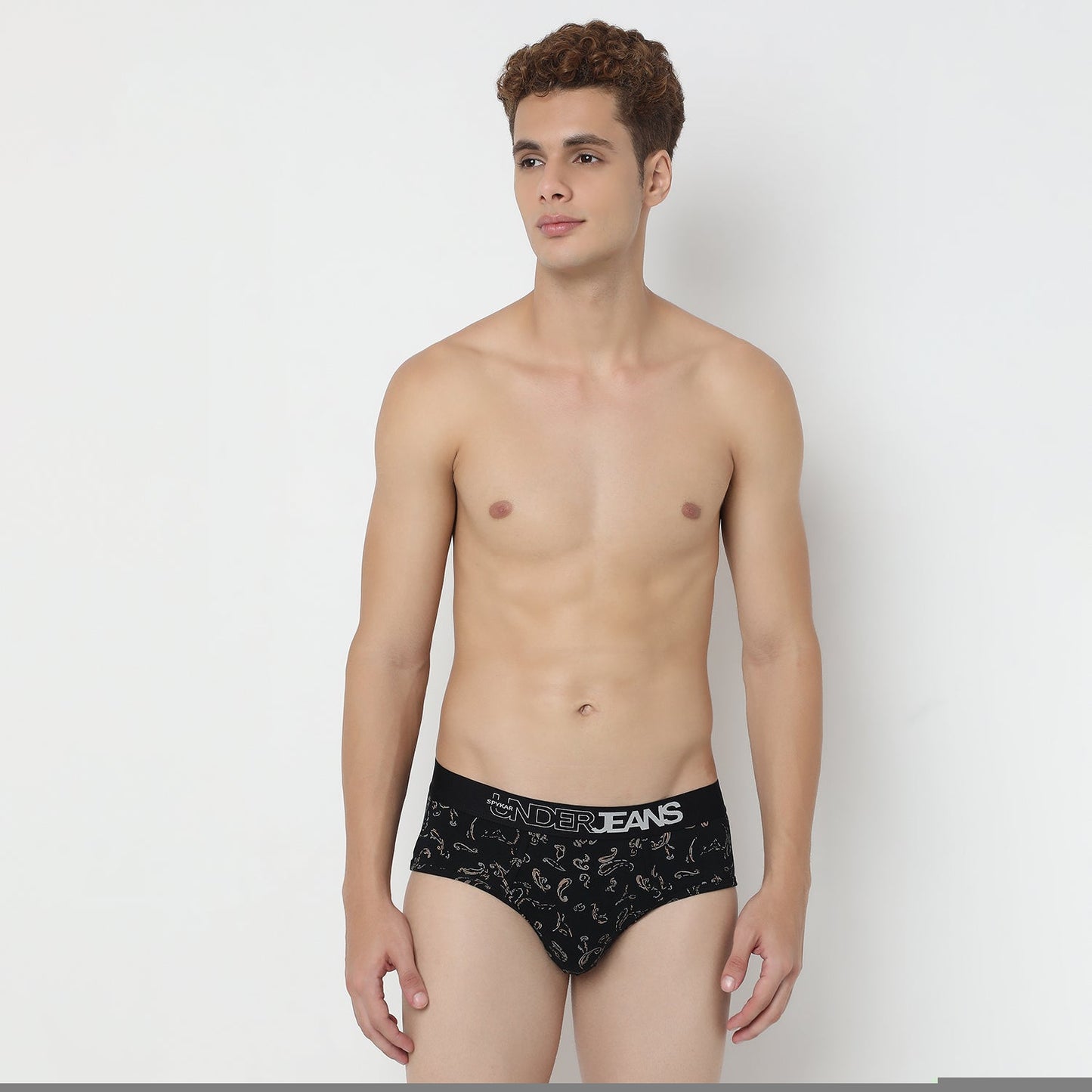 UnderJeans by Spykar Men Basic Dark Grey Ultrasoft Briefs