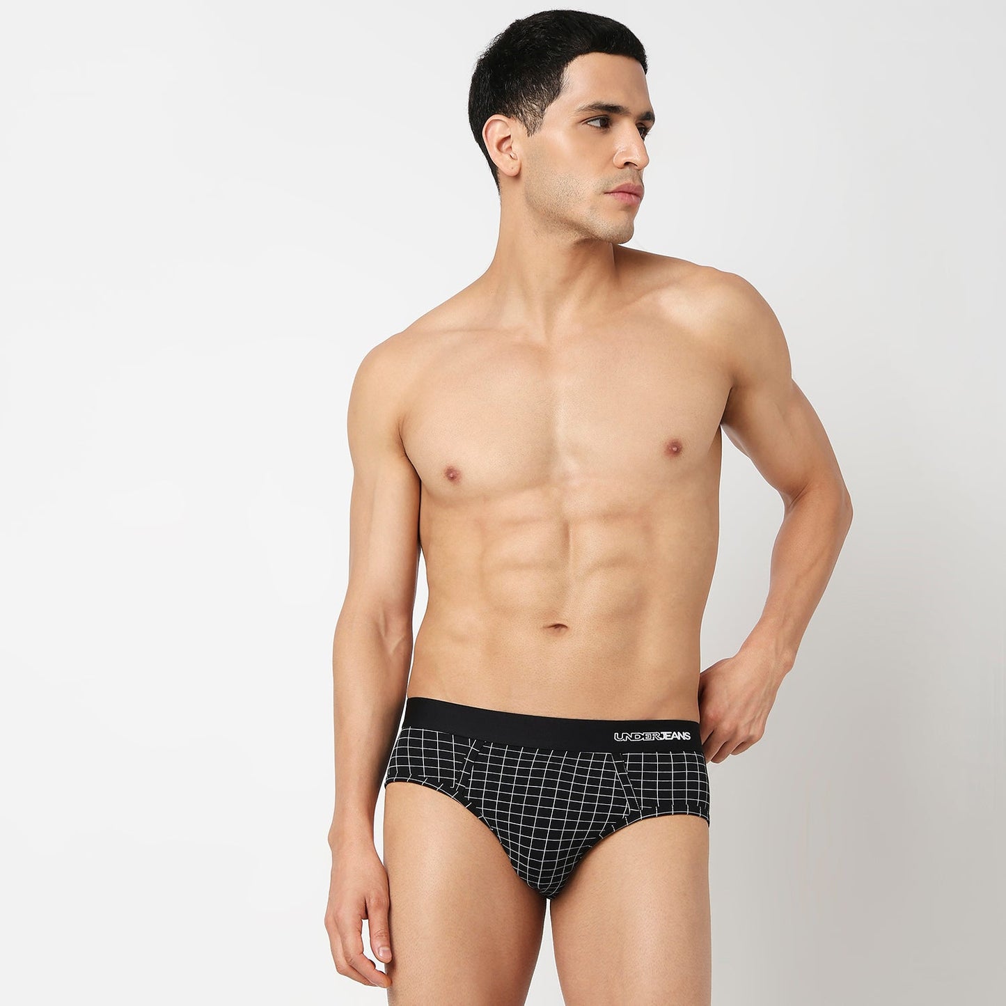 Underjeans Pack Of 2 Cotton Blend Print Mid-Rise Briefs