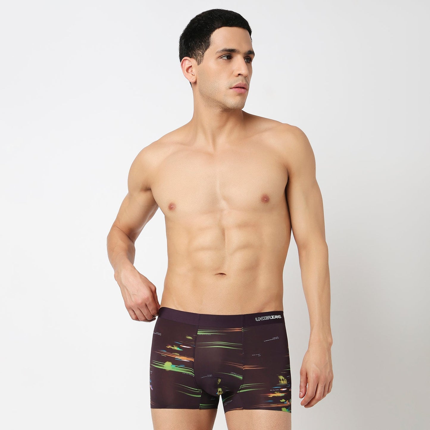 Underjeans Coffee Brown Nylon Blend Trunks