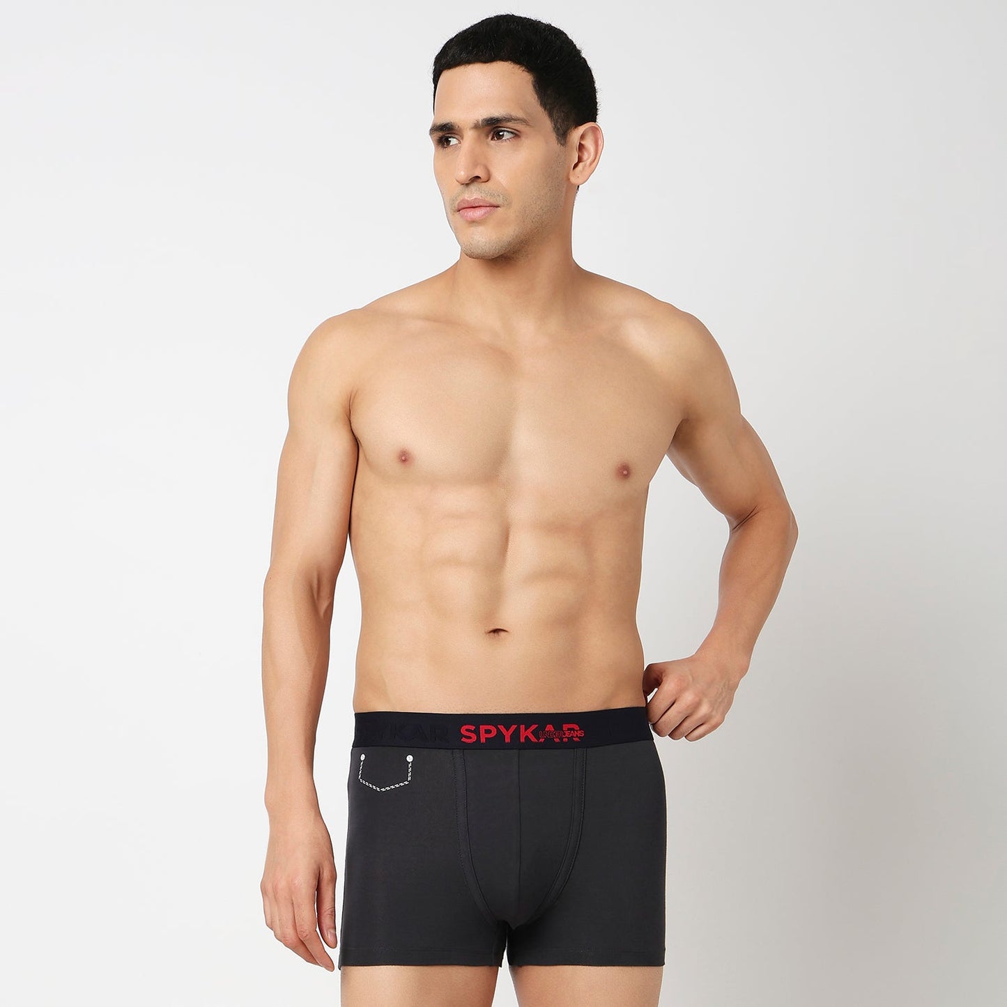 Underjeans Pack Of 2 Cotton Blend Solid Mid-Rise Trunks