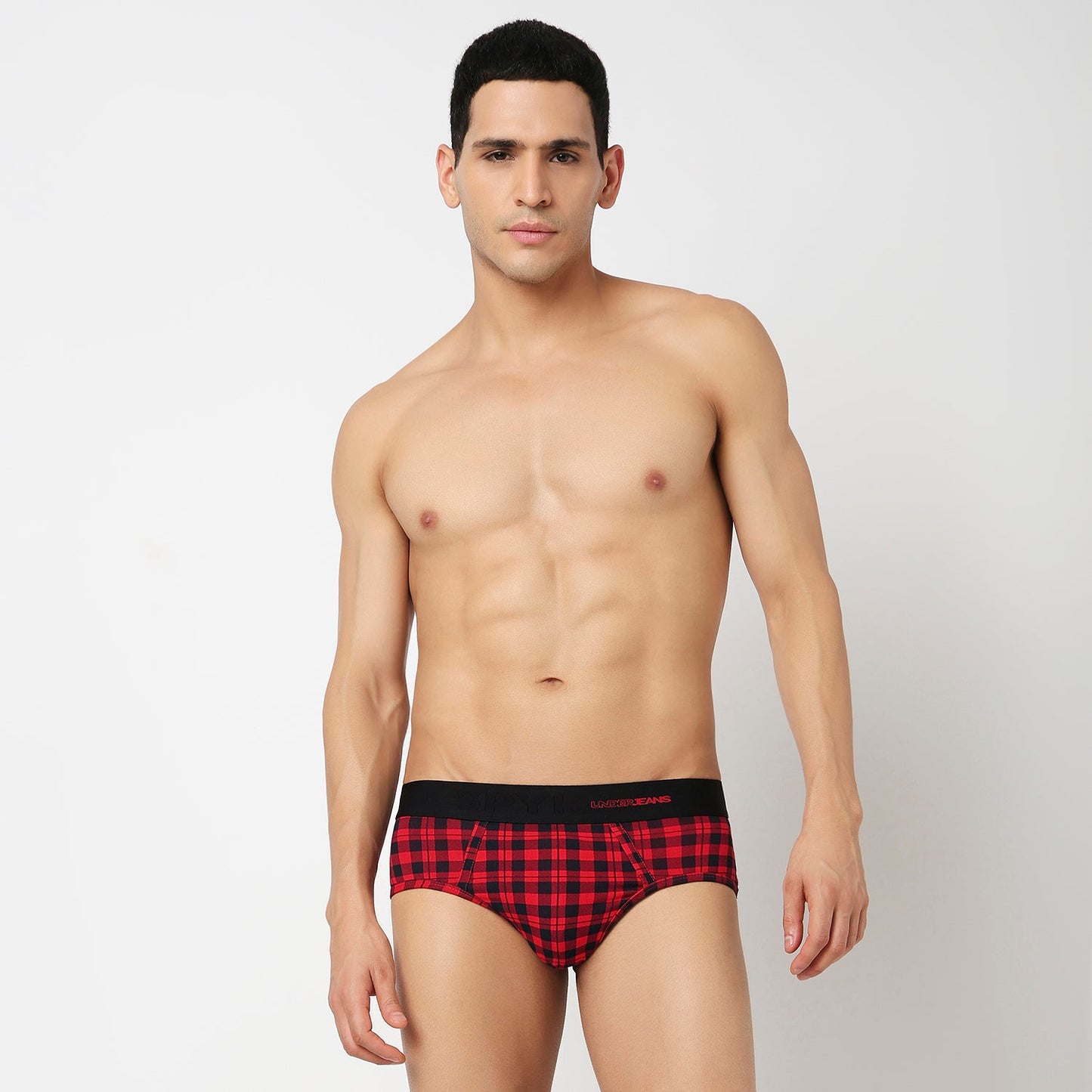Underjeans Pack Of 3 Cotton Blend Mid-Rise Briefs