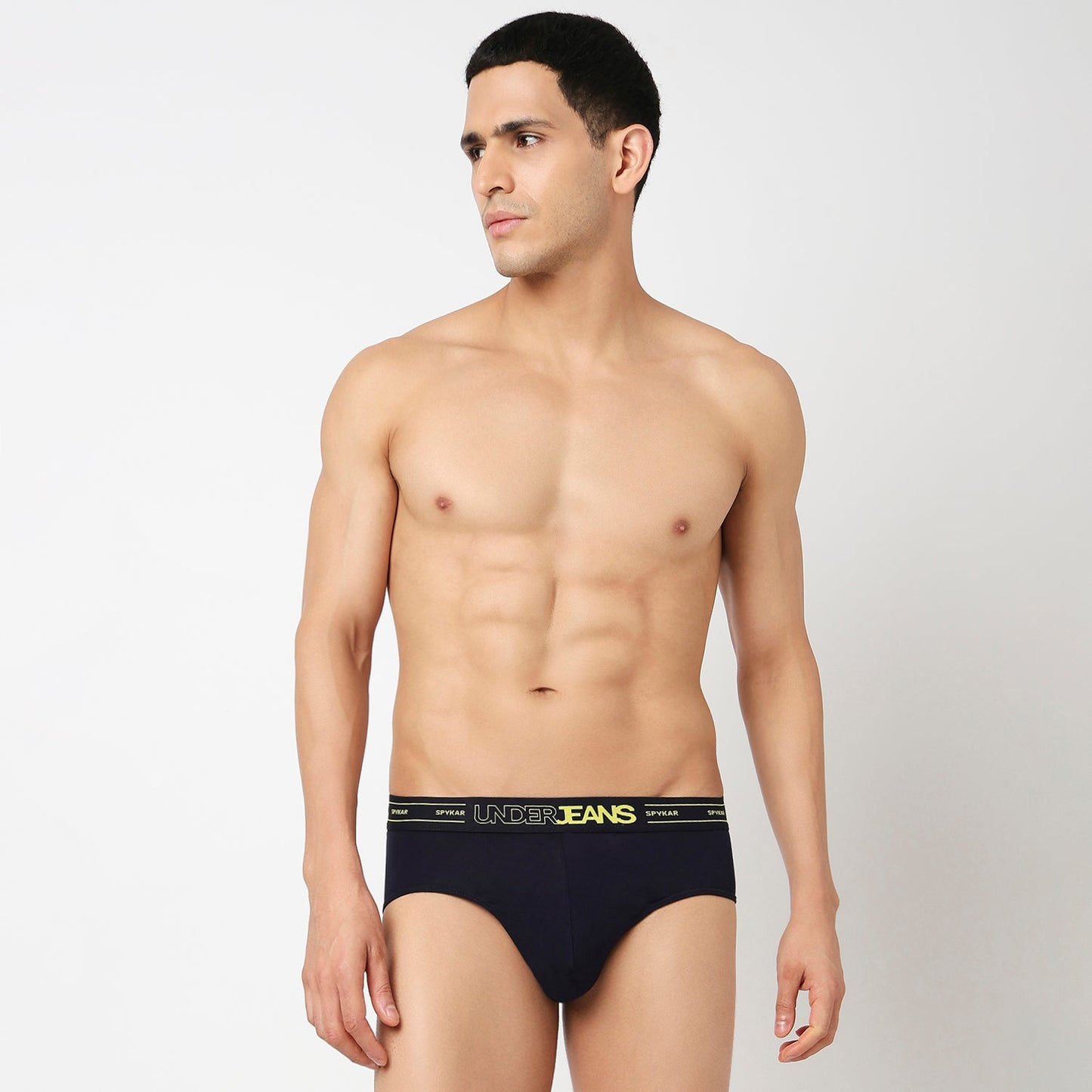 Underjeans Pack Of 3 Cotton Blend Solid Mid-Rise Briefs