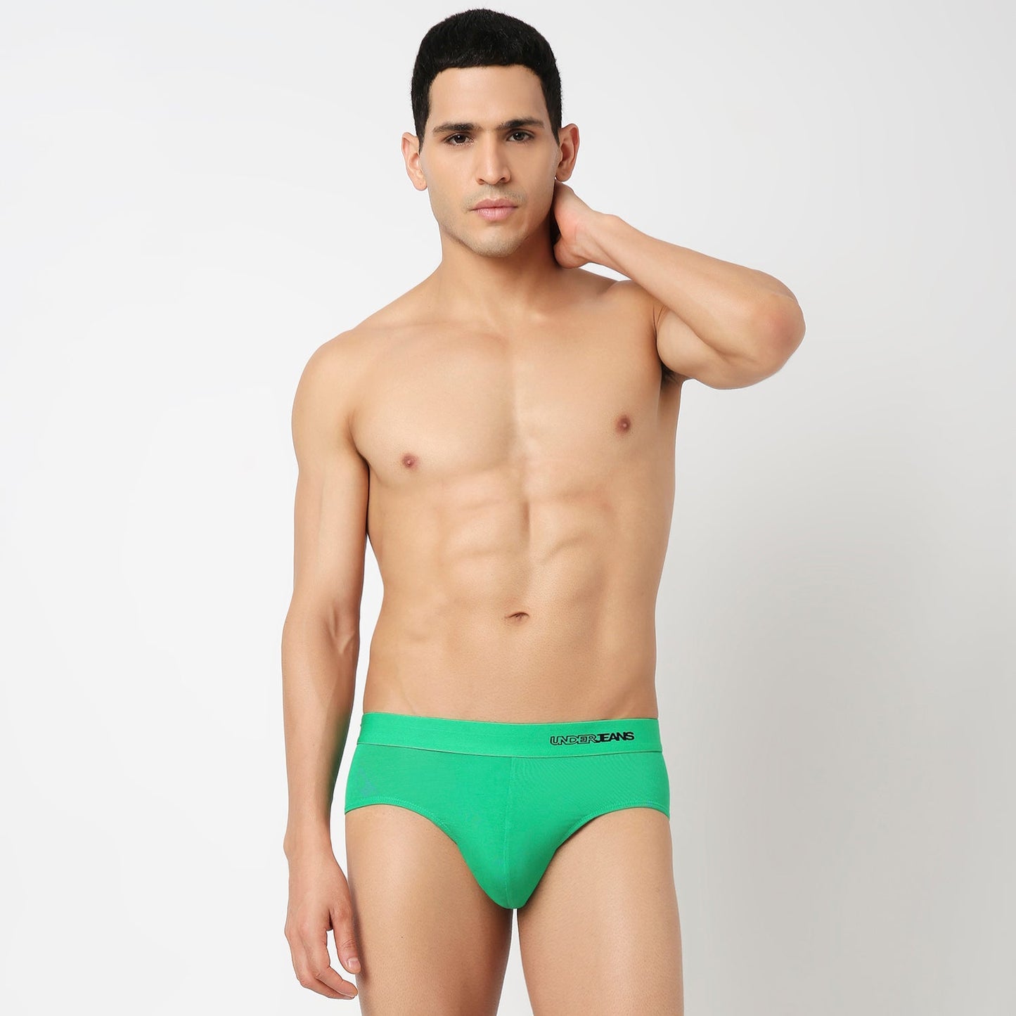 Underjeans Pack Of 2 Modal Blend Solid Mid-Rise Briefs