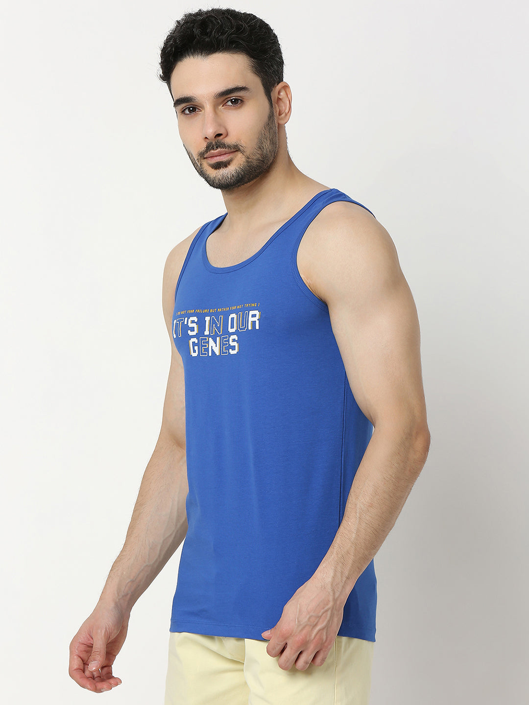 Underjeans by Spykar Men Premium Blue Fashion Vest