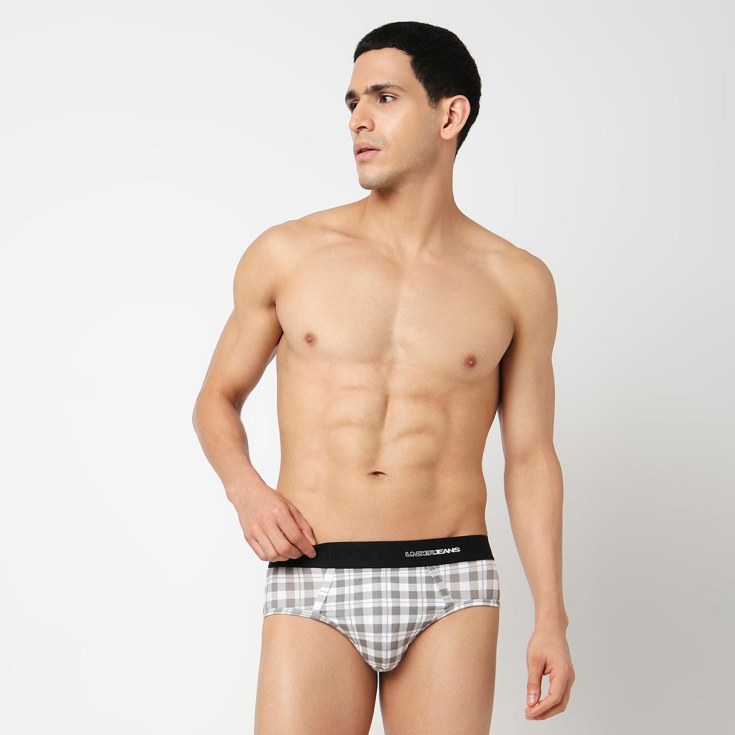 Underjeans Pack Of 3 Cotton Blend Mid-Rise Briefs