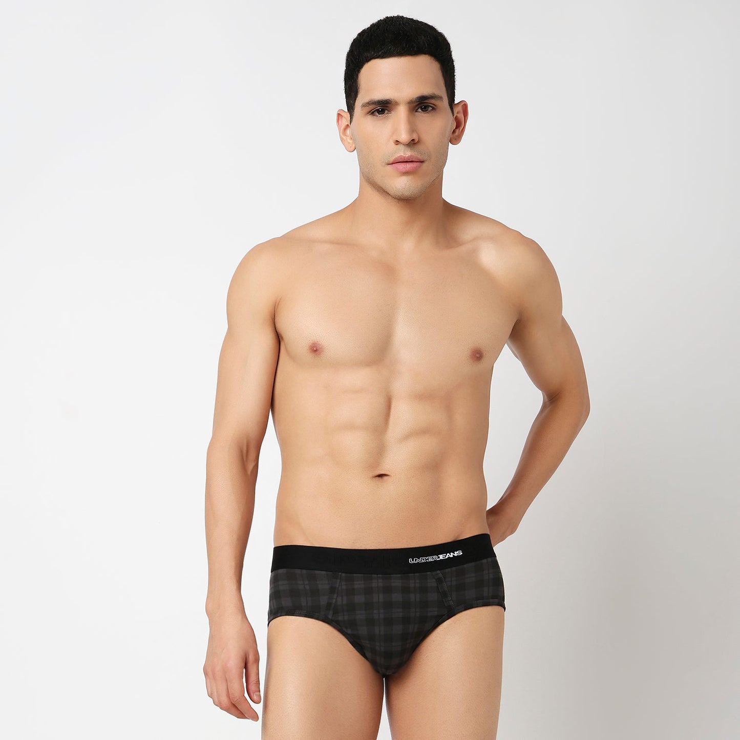 Underjeans Pack Of 2 Cotton Blend Solid Mid-Rise Briefs
