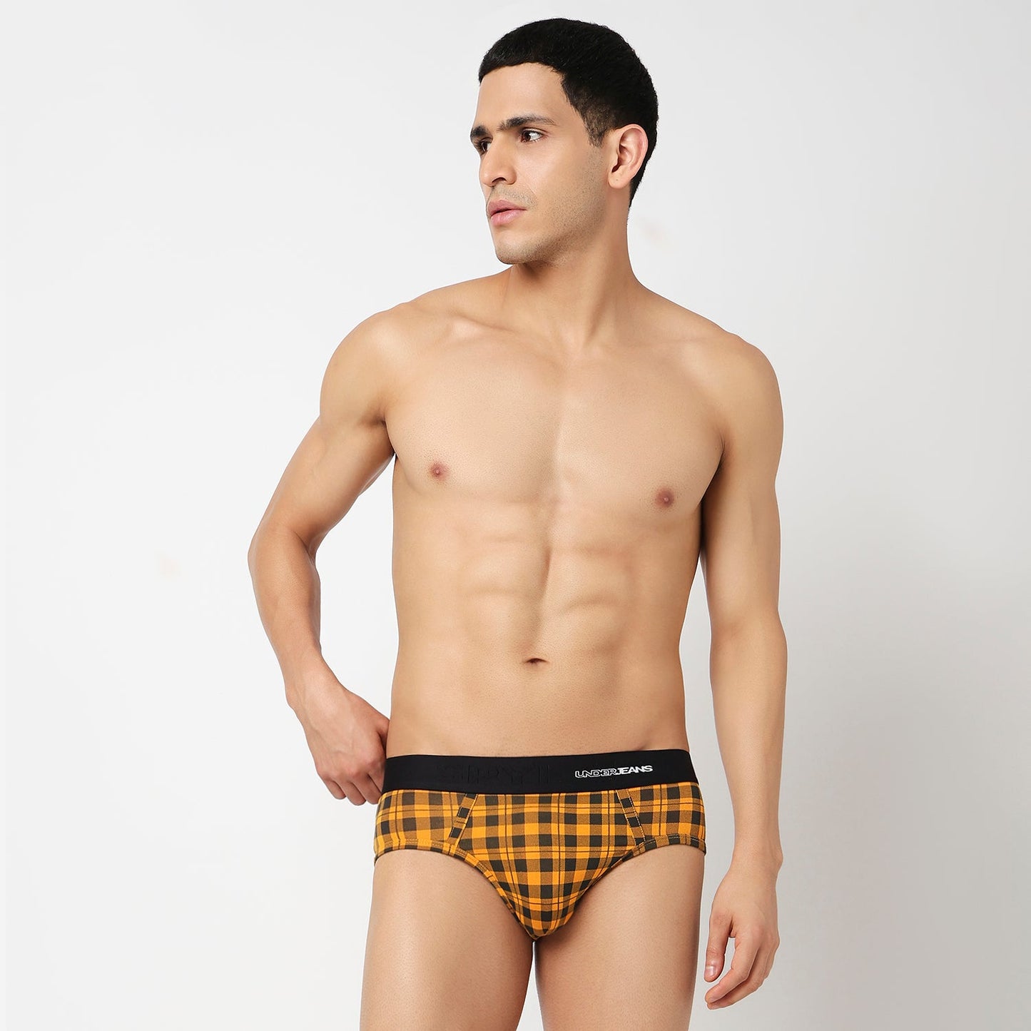 Underjeans Pack Of 3 Cotton Blend Mid-Rise Briefs