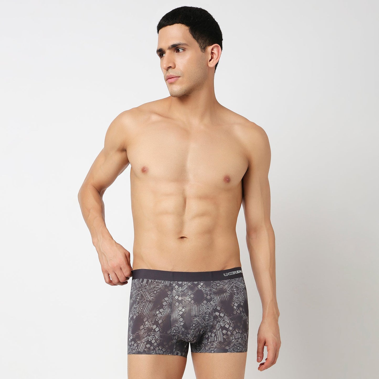 Underjeans Charcoal Grey Nylon Blend Trunks
