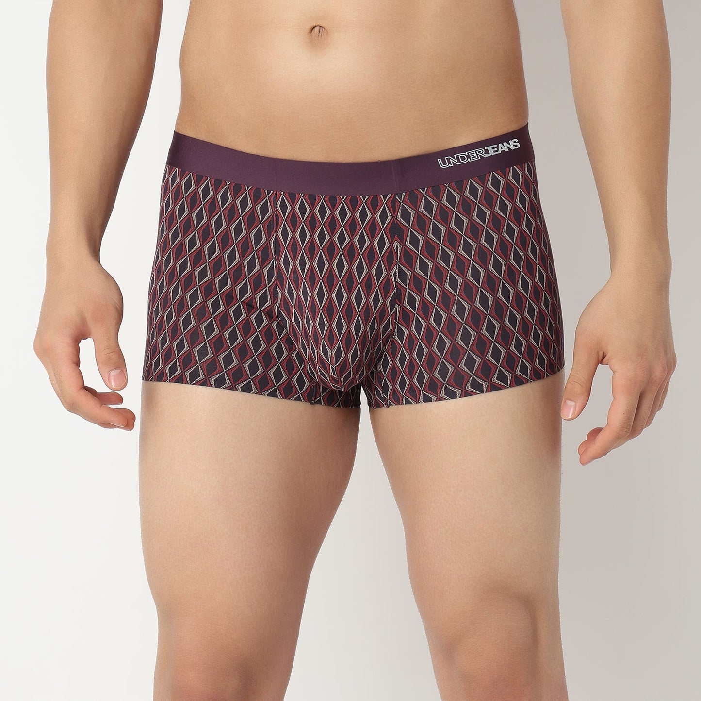 Underjeans by Spykar Men Wine Regular Fit Ultrasoft Trunks