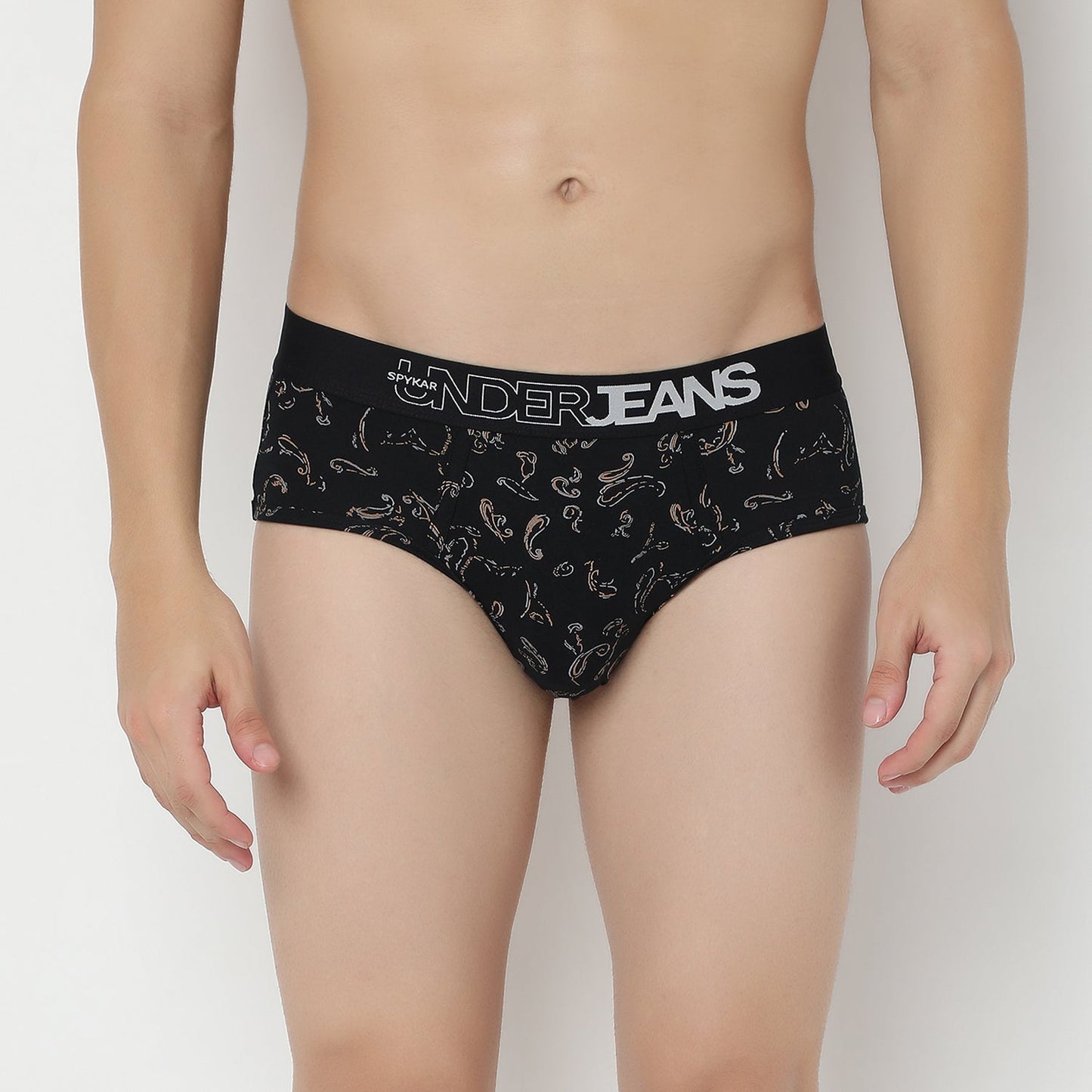 UnderJeans by Spykar Men Basic Dark Grey Ultrasoft Briefs