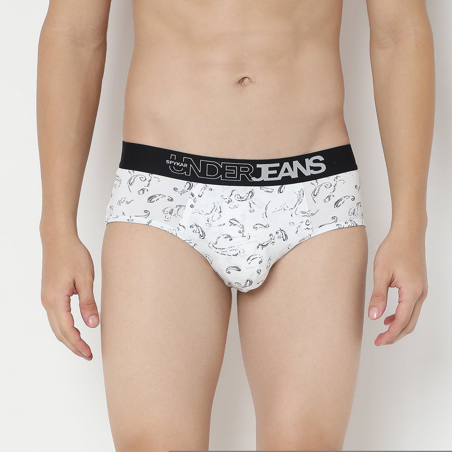 UnderJeans by Spykar Men Basic White Ultrasoft Briefs