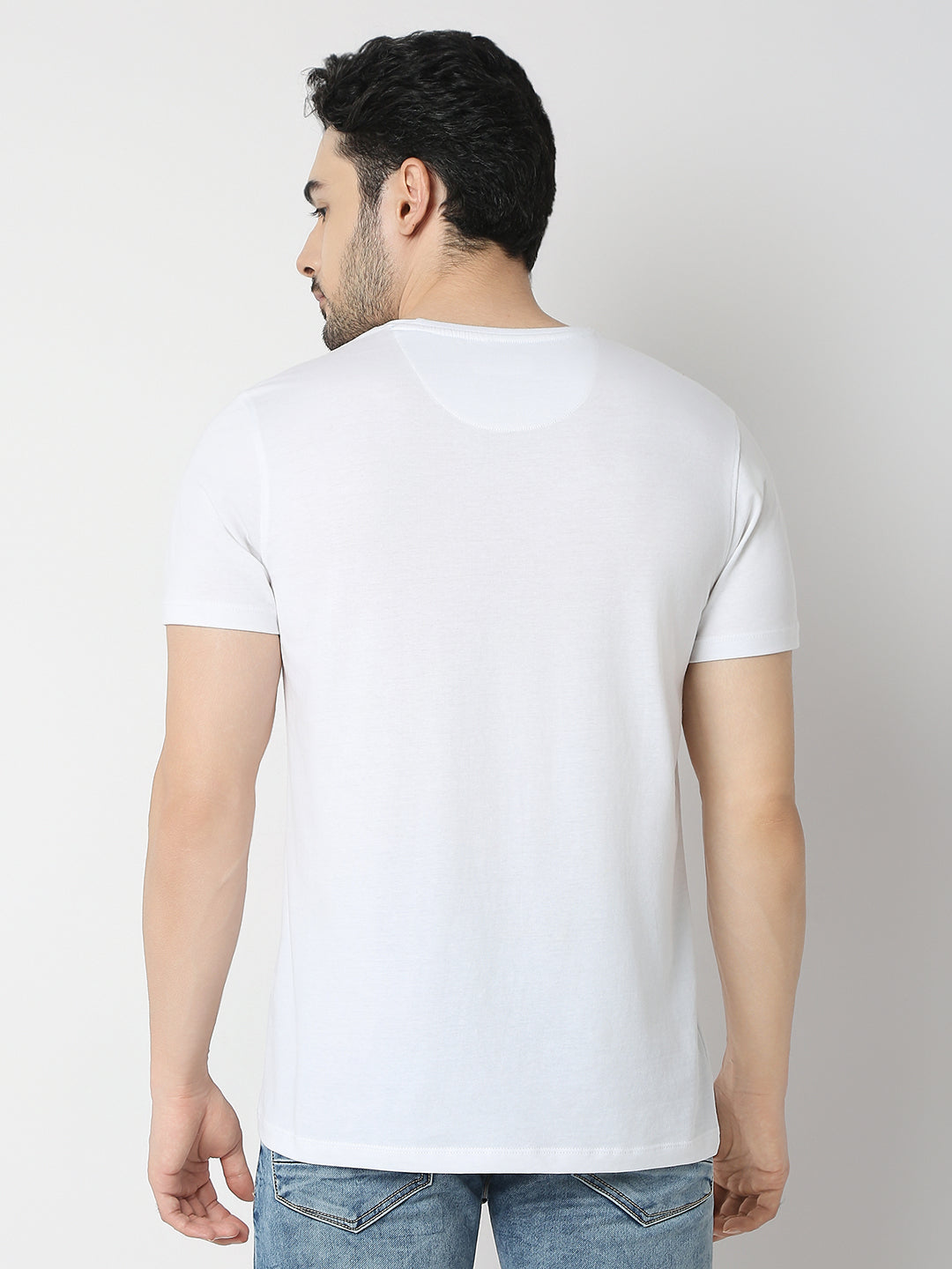 Underjeans By Spykar Men Premium White T-Shirt