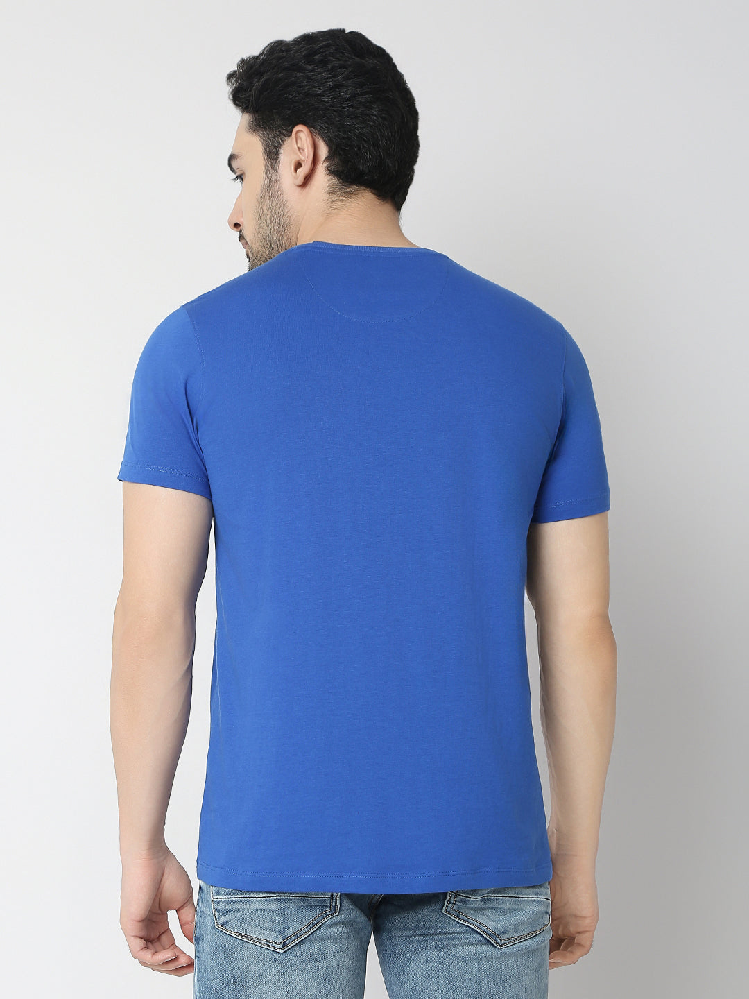 Underjeans By Spykar Men Premium Blue T-Shirt