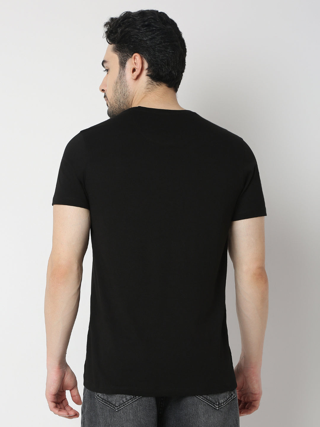 Underjeans By Spykar Men Premium Black T-Shirt