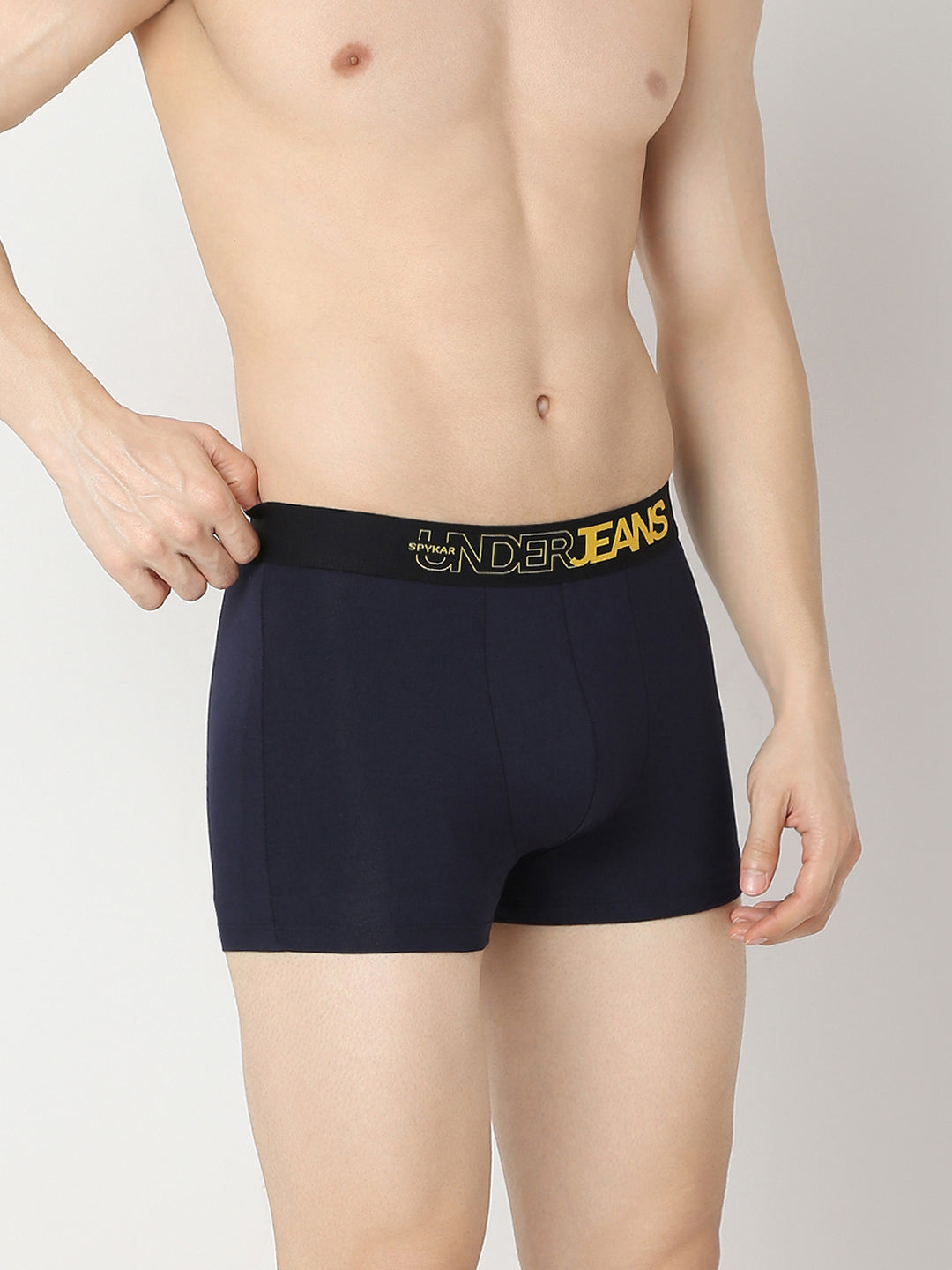 Underjeans By Spykar Yellow & Navy Trunk