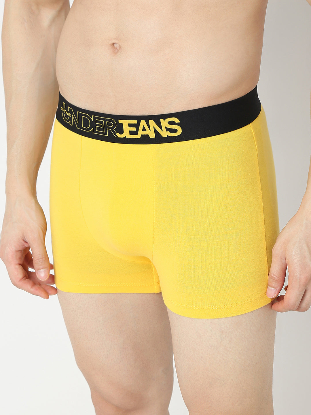 Underjeans By Spykar Men Yellow & Black Trunk