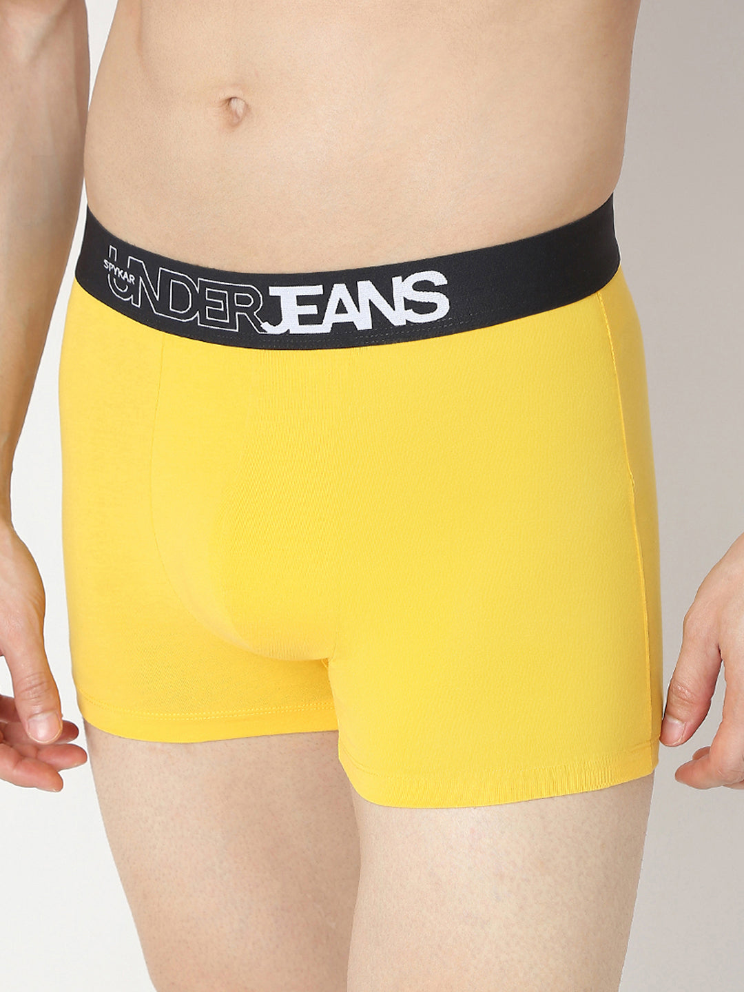 Underjeans By Spykar Men Yellow & Purple Trunk