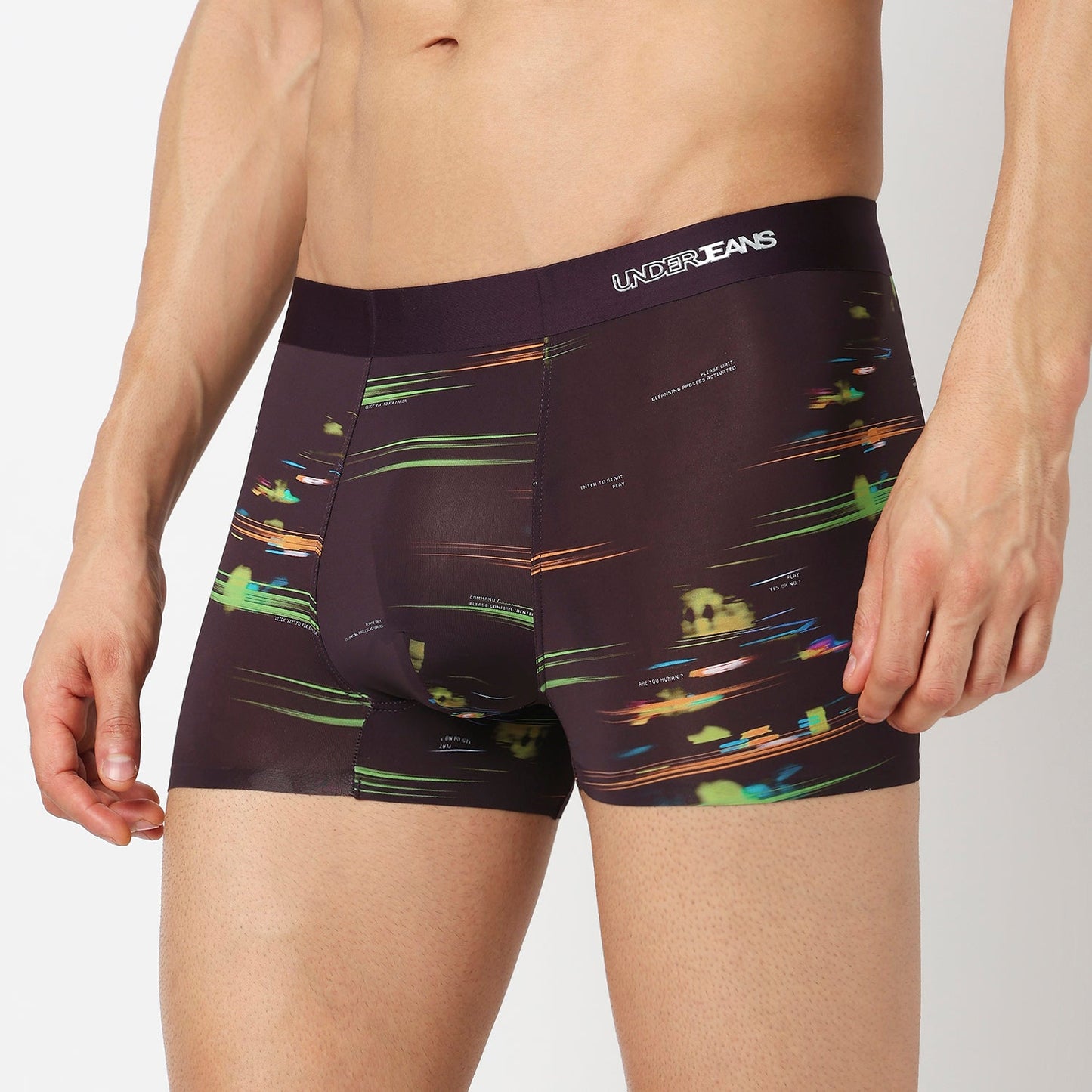 Underjeans Coffee Brown Nylon Blend Trunks