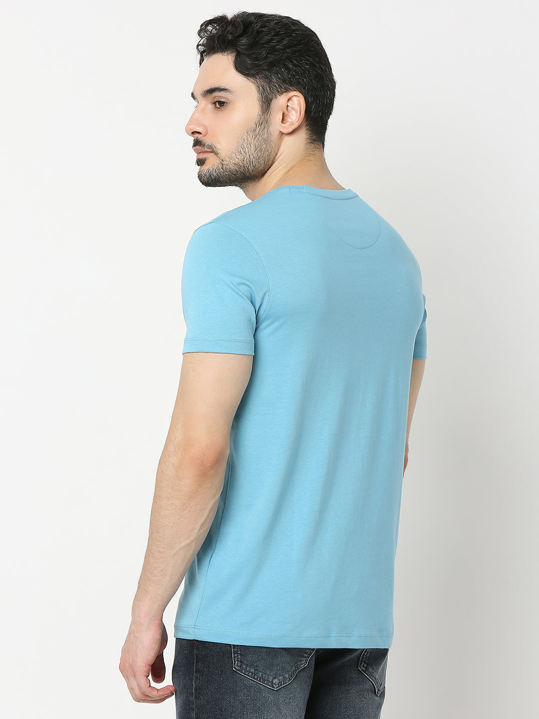 Underjeans by Spykar Men Premium Blue T-shirt