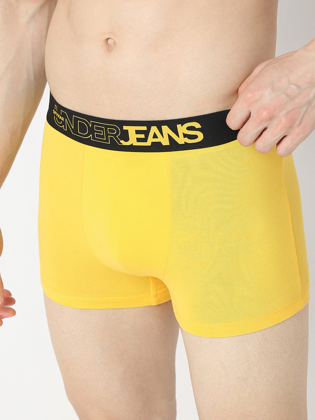 Underjeans By Spykar Men Yellow & Black Trunk