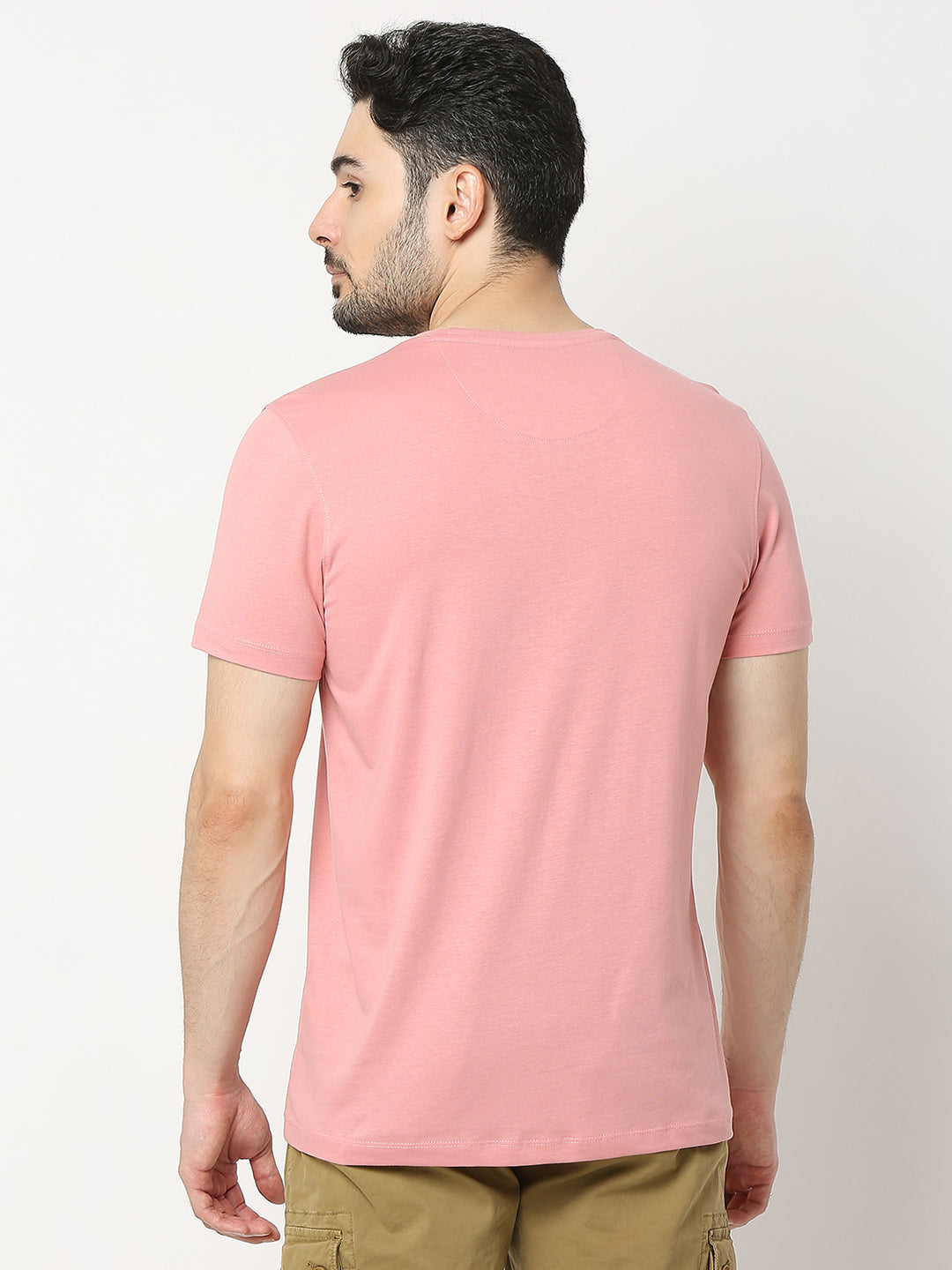 Underjeans by Spykar Men Premium Pink T-shirt