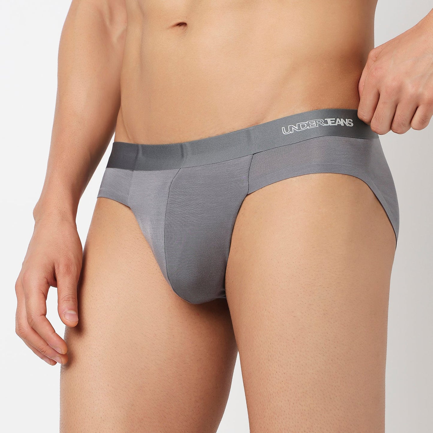 Underjeans Steel Grey Modal Blend Briefs