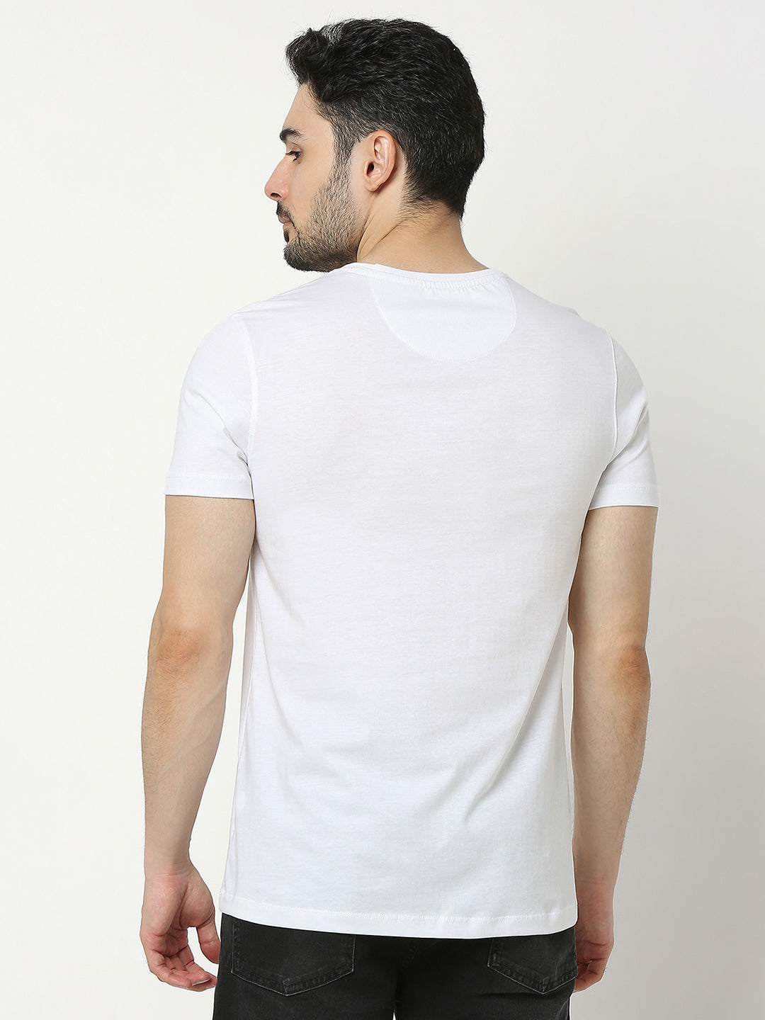 Underjeans by Spykar Men Premium White T-shirt