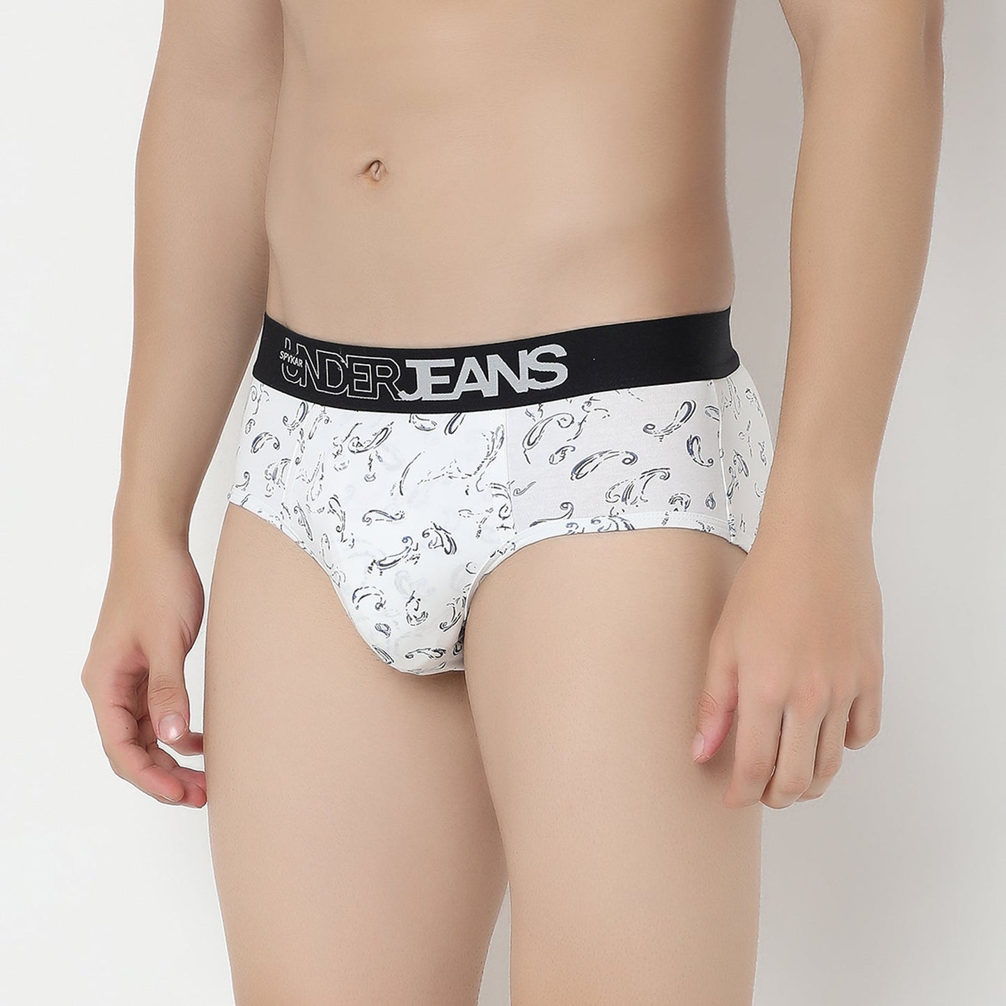 UnderJeans by Spykar Men Basic White Ultrasoft Briefs