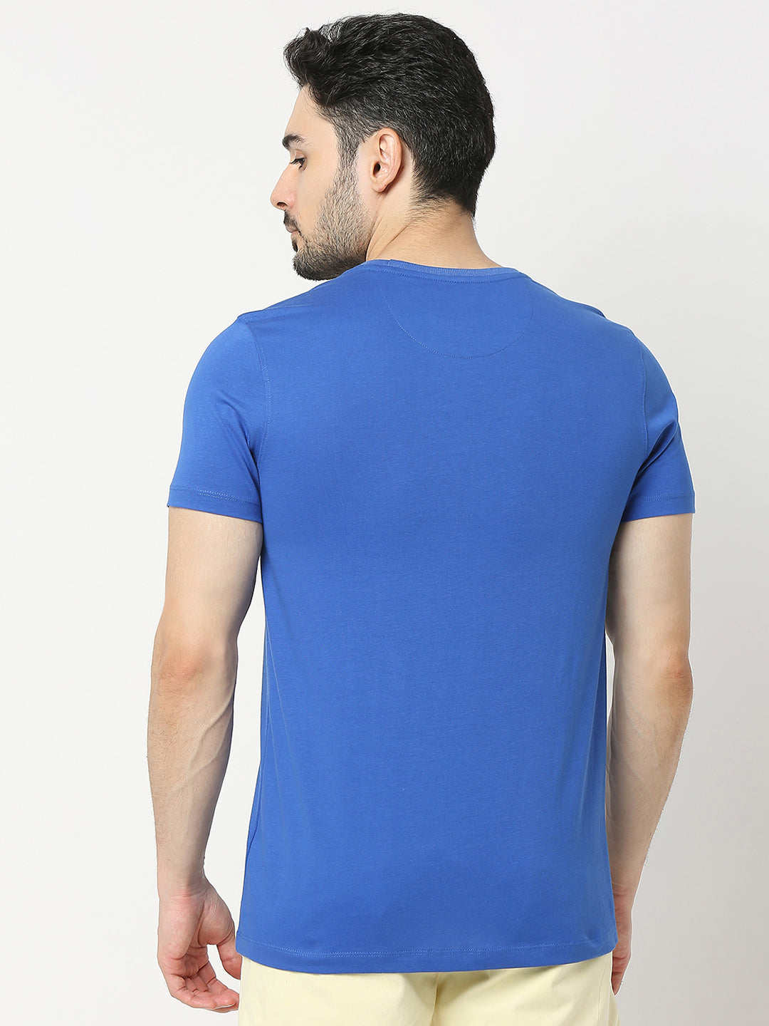 Underjeans by Spykar Men Premium T Blue T-shirt