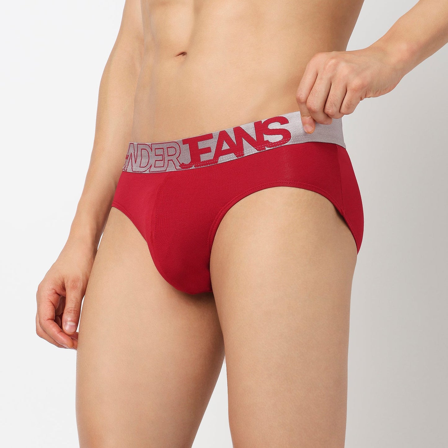Underjeans Bright Brick Cotton Blend Briefs