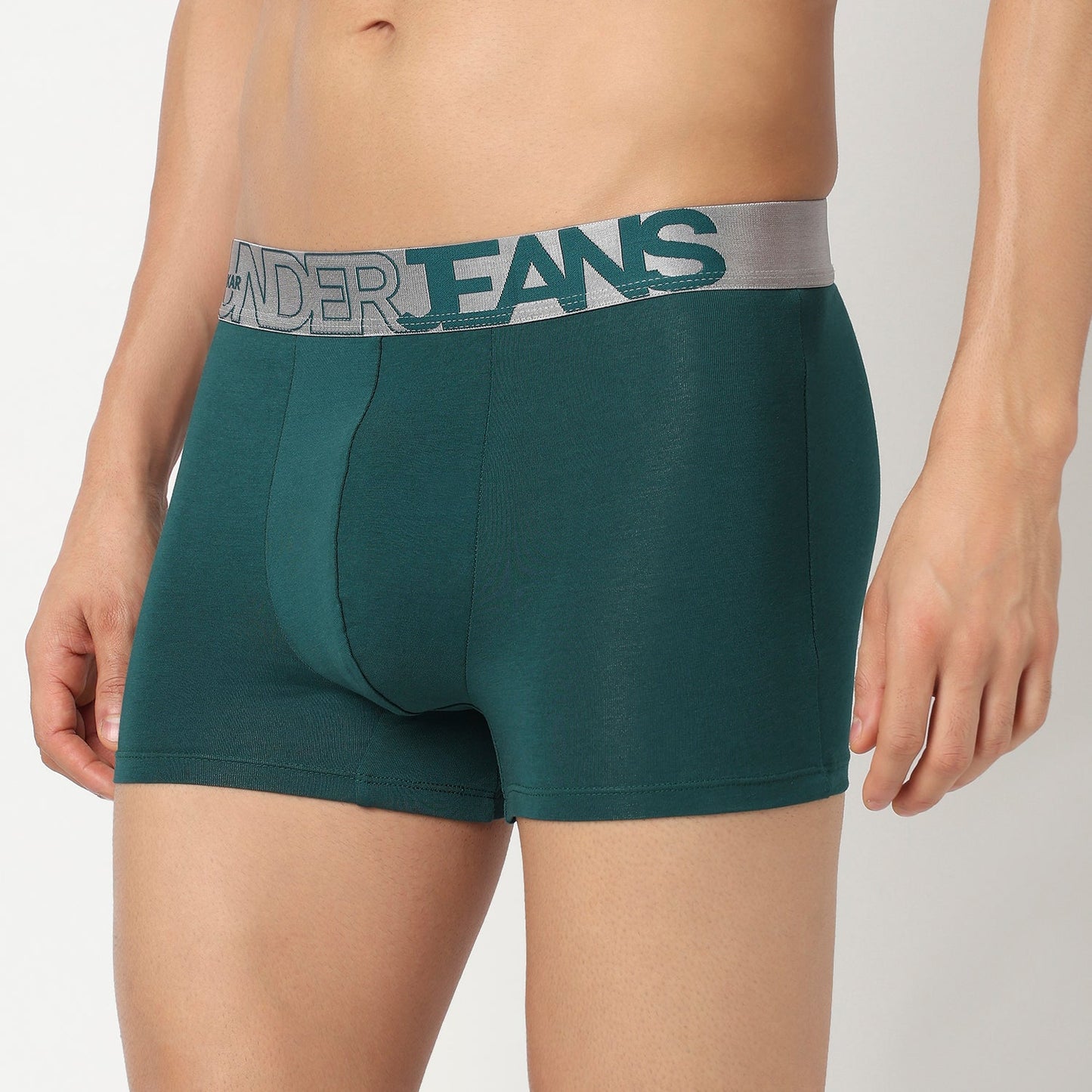 Underjeans Peacock Green Cotton Blend Trunks