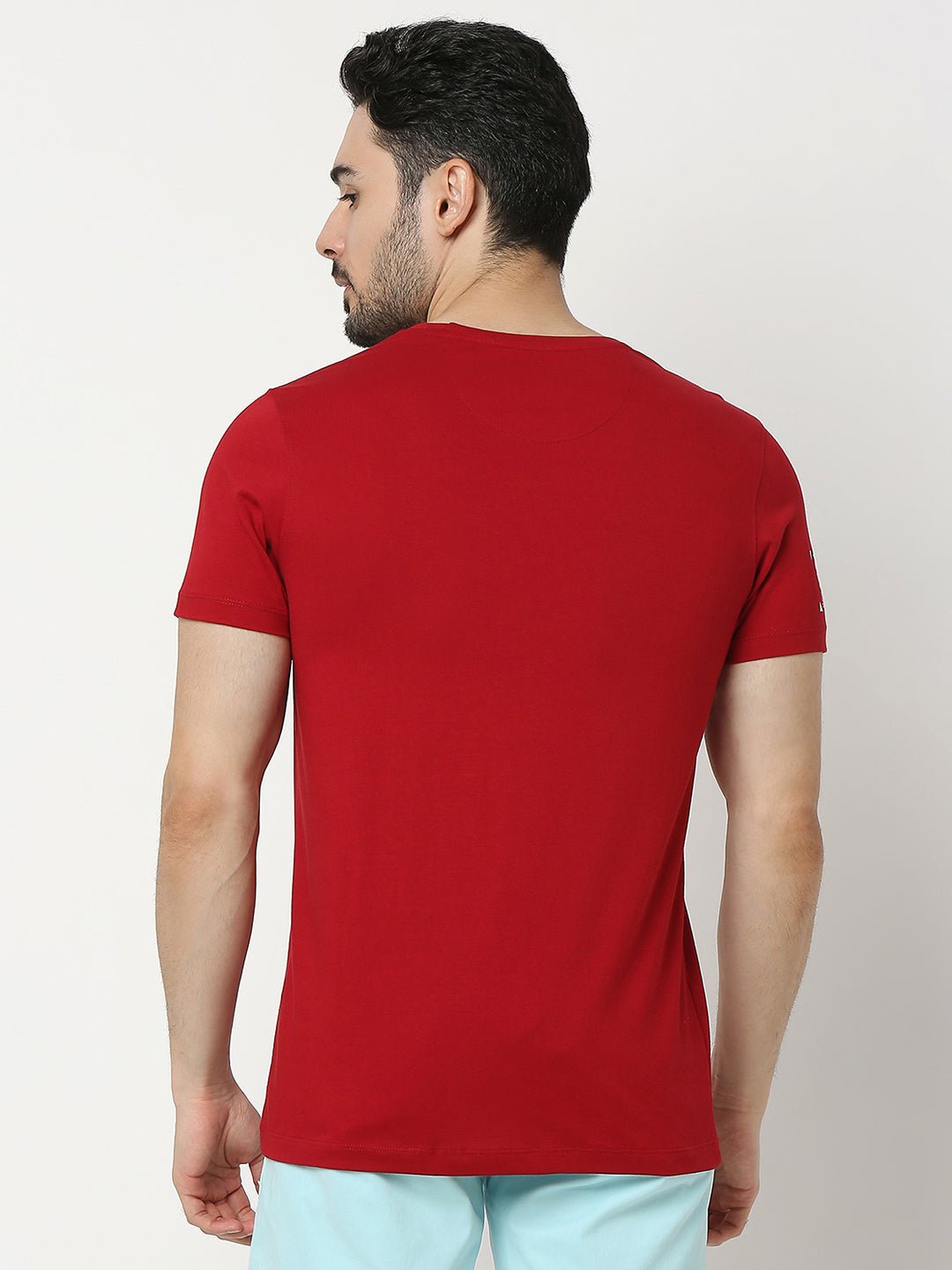 Underjeans by Spykar Men Premium Red T-shirt