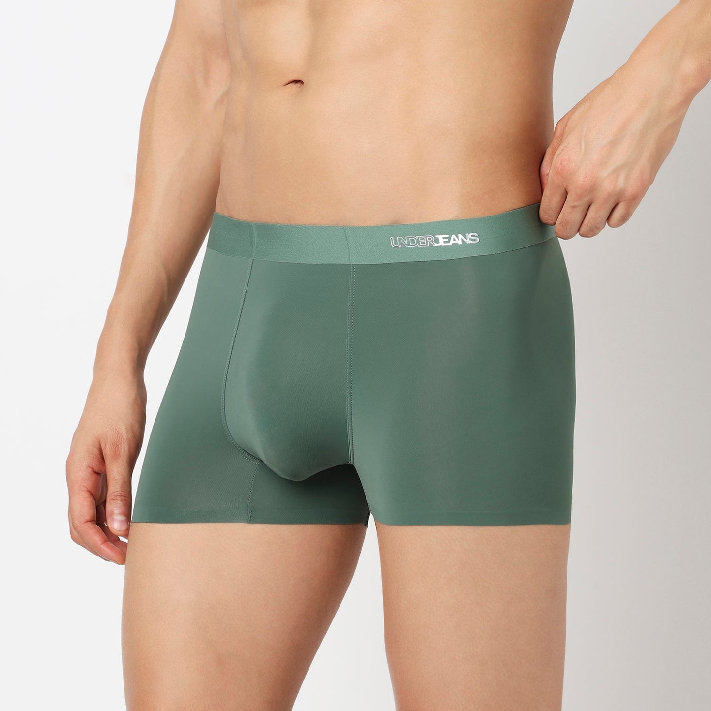Underjeans Dusty Green Nylon Blend Trunks