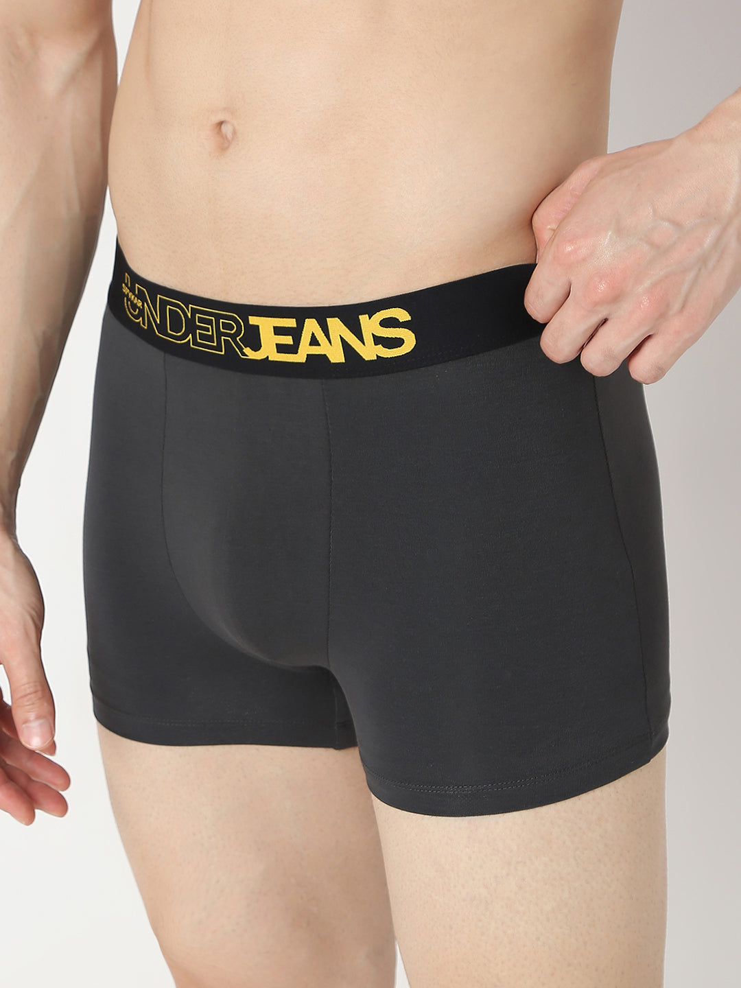 Underjeans By Spykar Men Maroon & Dark Grey Trunk