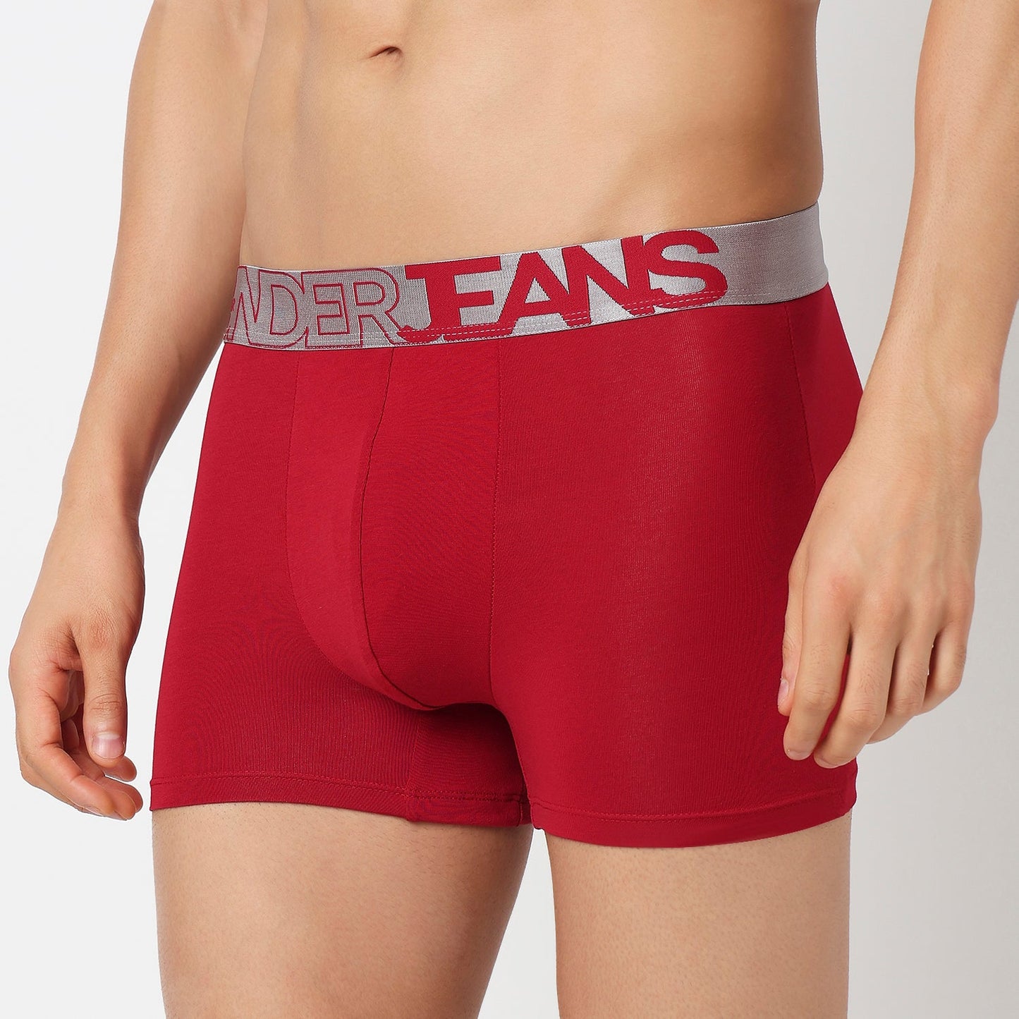Underjeans Bright Brick Cotton Blend Trunks