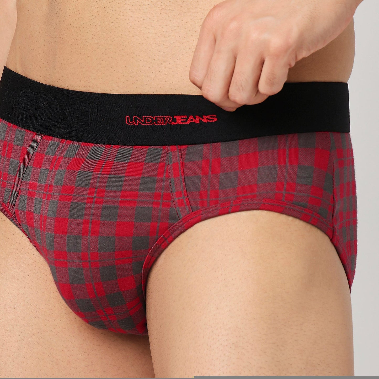 Underjeans Pack Of 3 Cotton Blend Mid-Rise Briefs