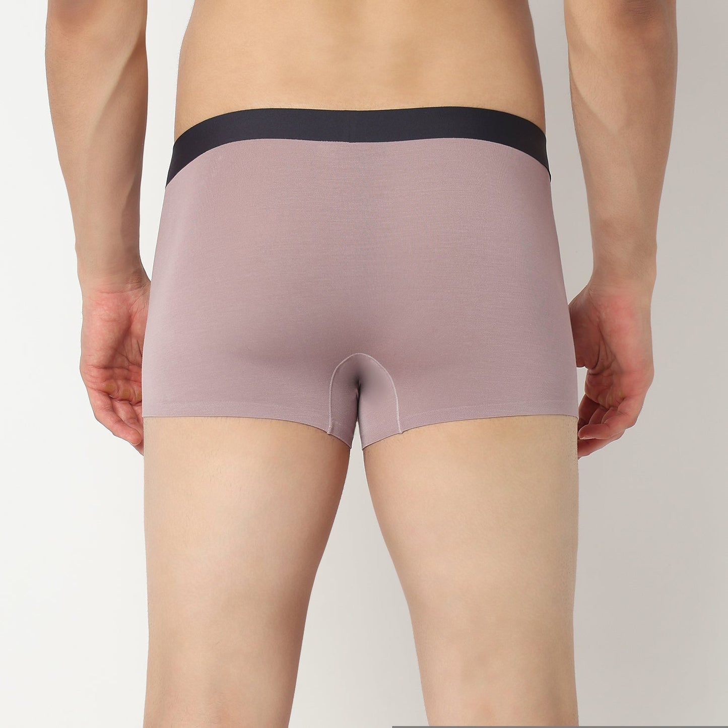 Underjeans by Spykar Men Dusty Mauve Regular Fit Ultrasoft Trunks