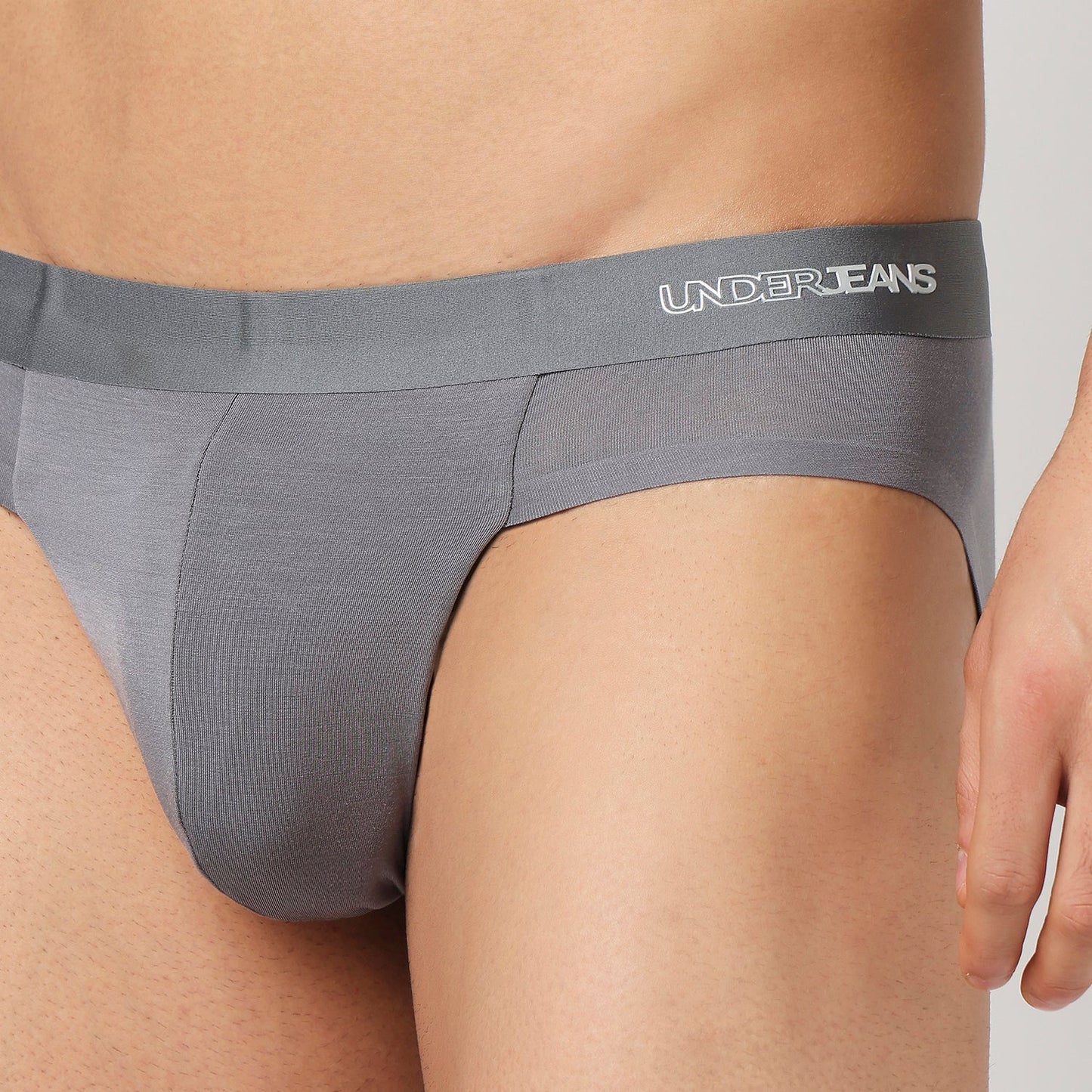 Underjeans Steel Grey Modal Blend Briefs