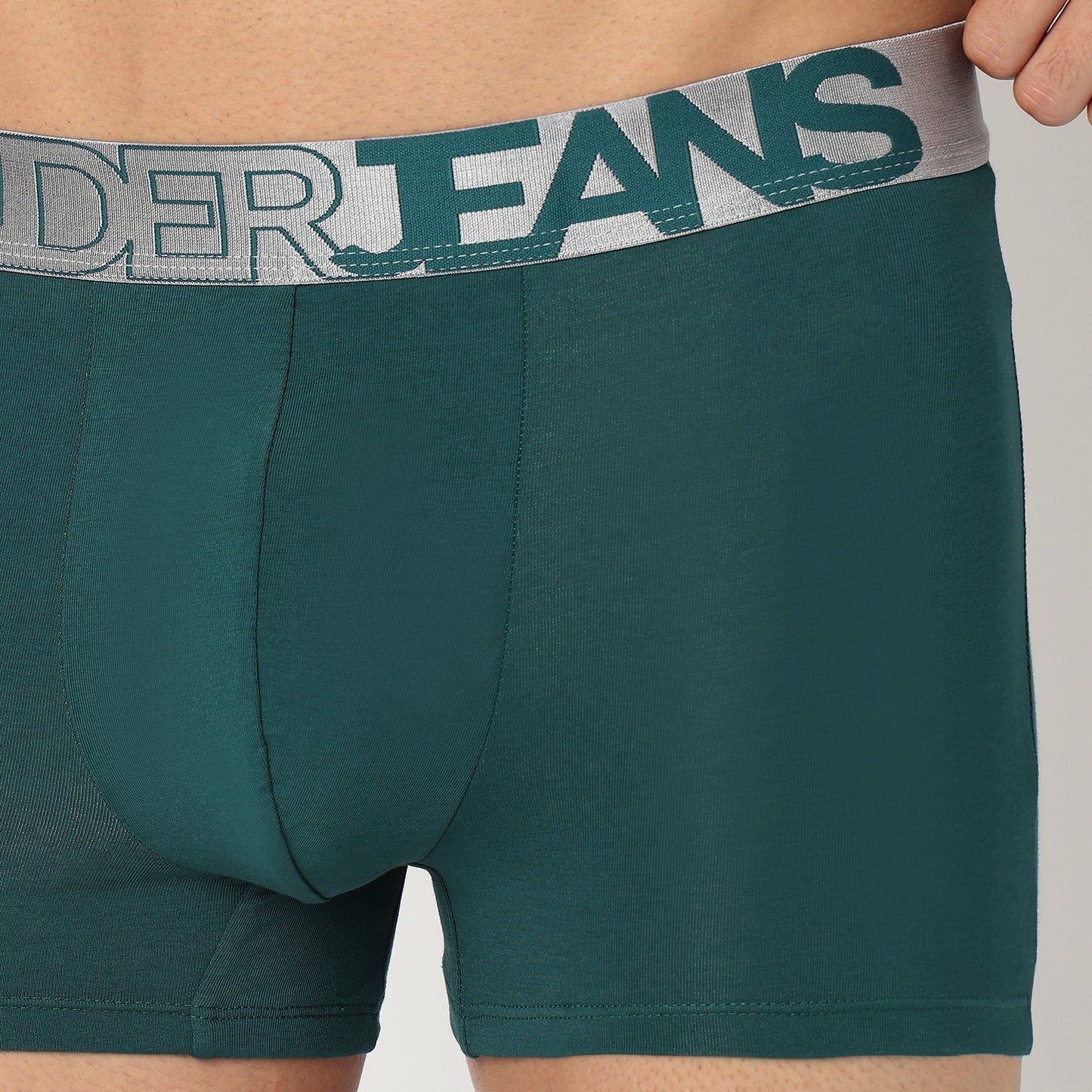 Underjeans Peacock Green Cotton Blend Trunks